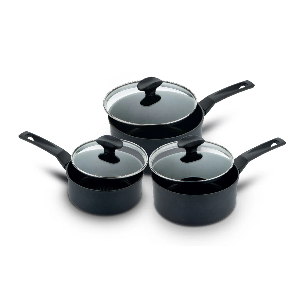 9 X Tougher: Non-Stick Saucepan Set - 3 Pieces - Image 7