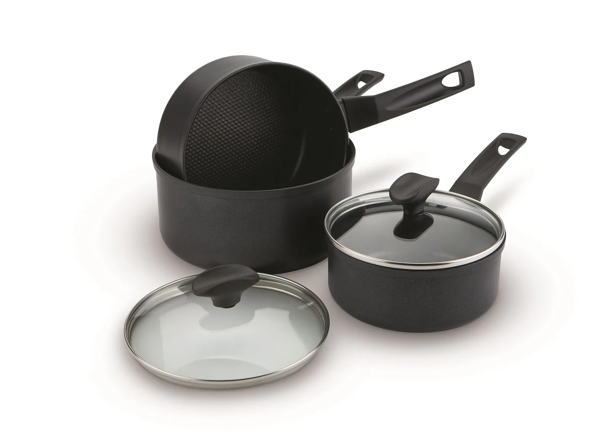 9 X Tougher: Non-Stick Saucepan Set - 3 Pieces - Image 8