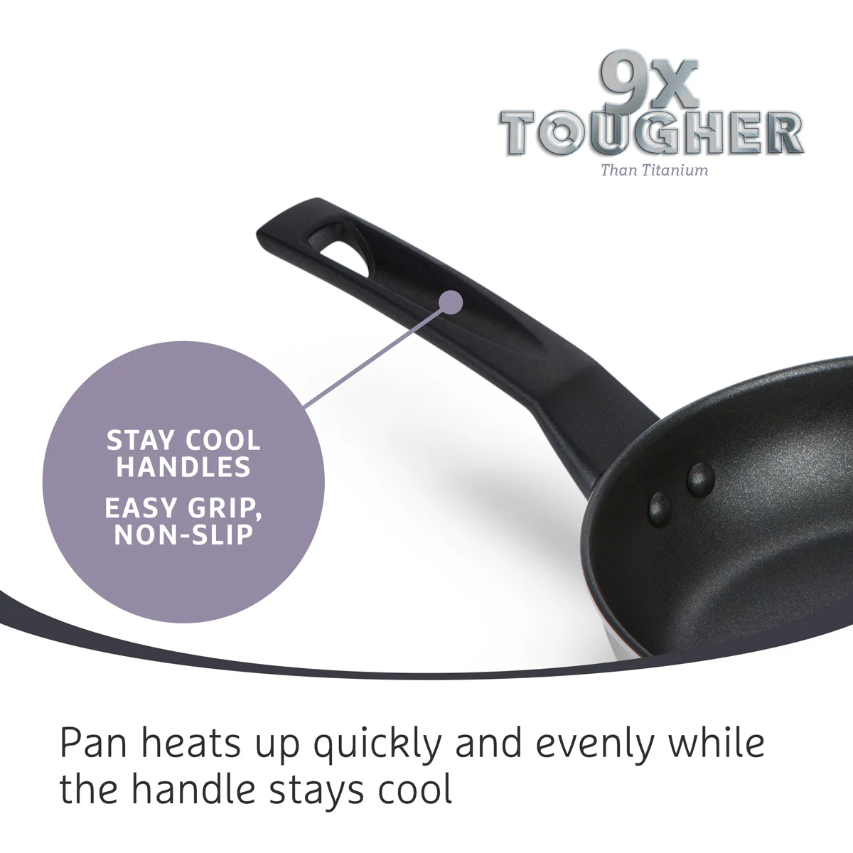 9 X Tougher: Non-Stick Stainless Steel Frying Pan - 4 Sizes - Image 4