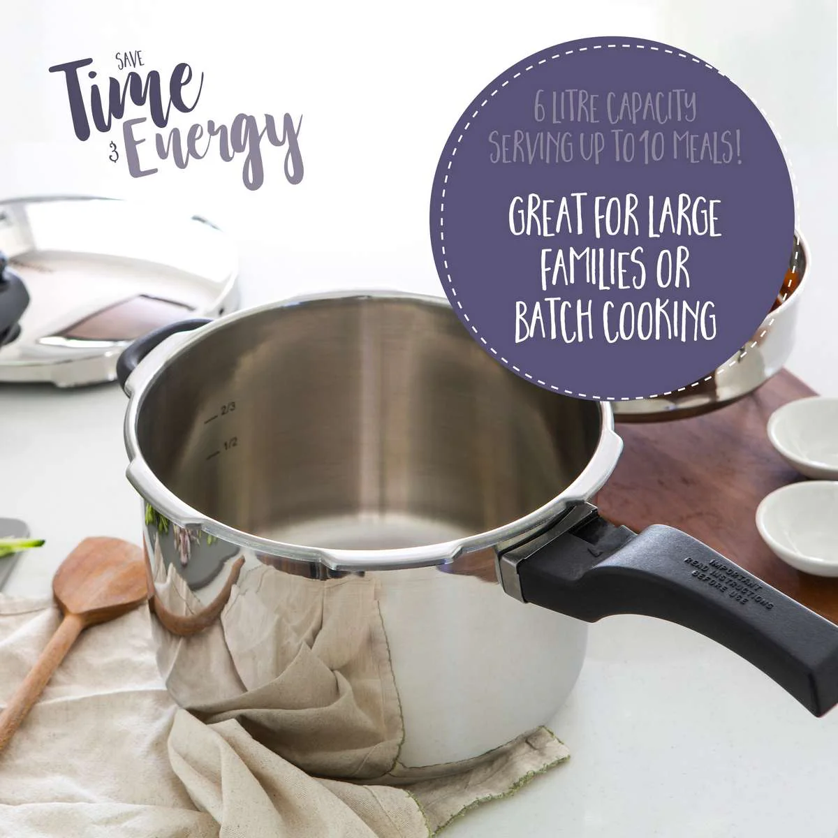 Batch Cooking Kits: Induction Pressure Cooker & Meal Prep Containers - Image 3