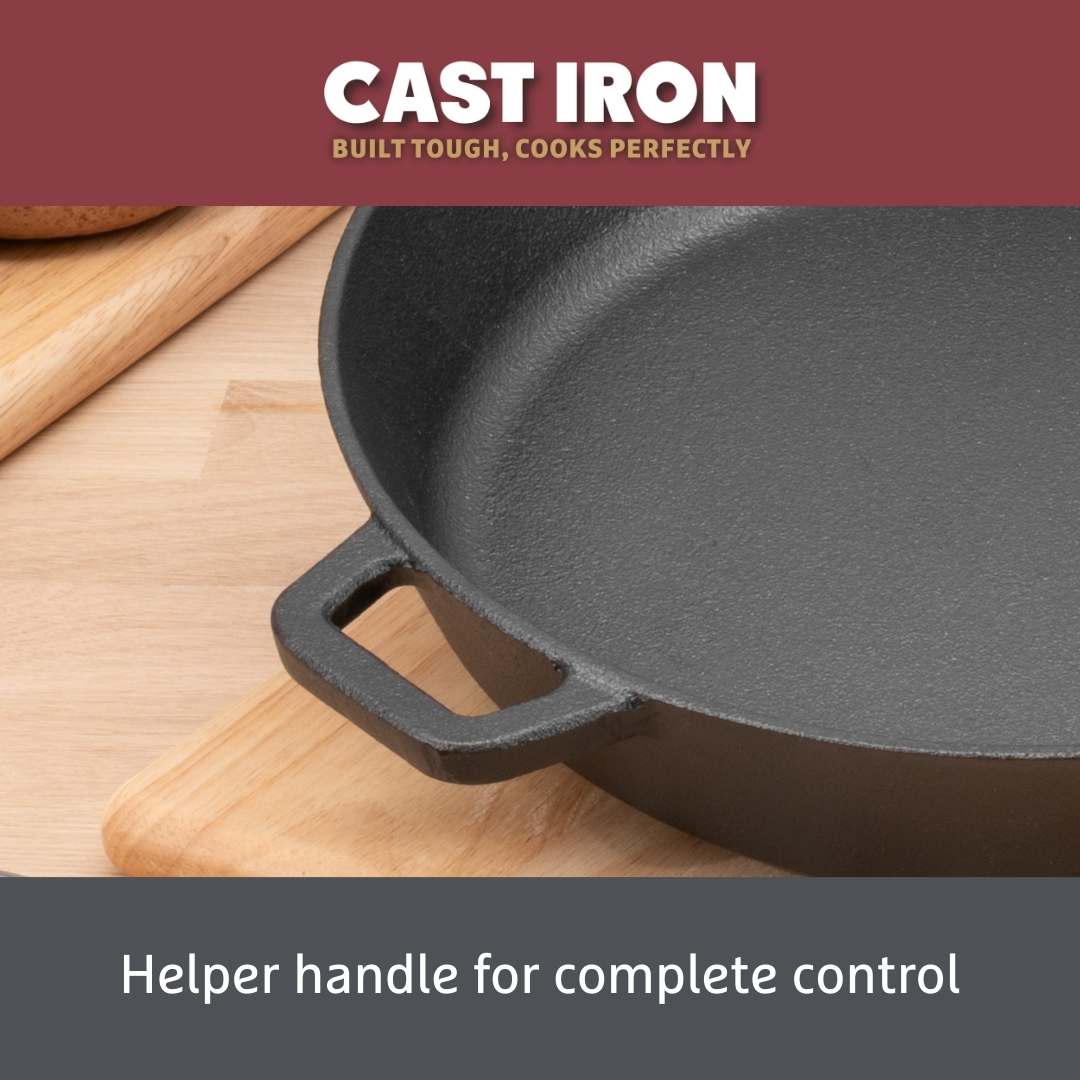 Cast Iron: Frying Pan & Grill Pan Set - 3 Pieces - Image 6