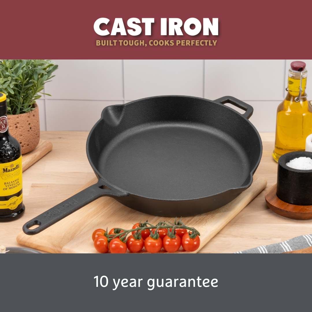 Cast Iron: Frying Pan With Dual Handle - 26cm - Image 4