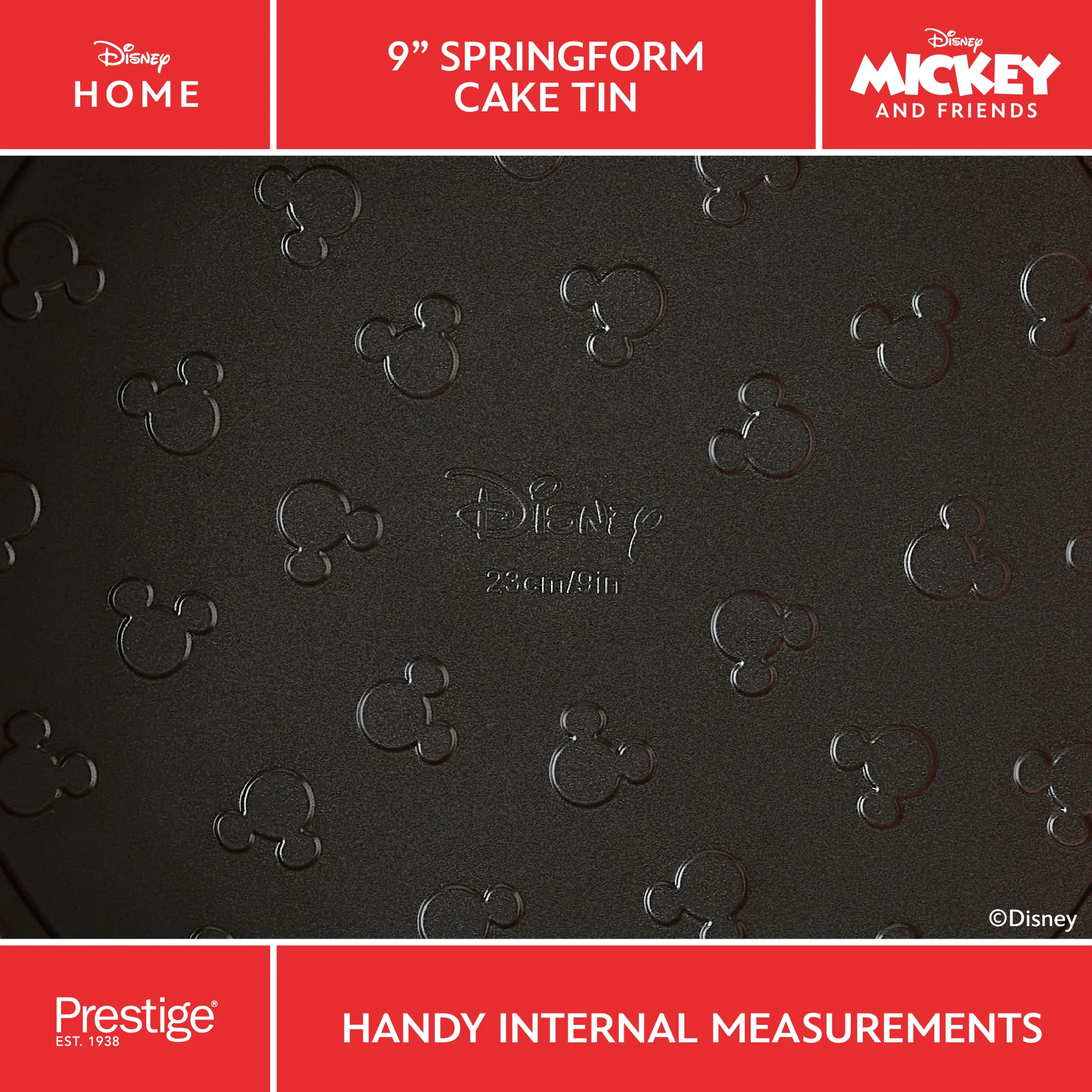 Disney Bake with Mickey: Springform Non-Stick Round Cake Tin - 23cm Diameter - Image 5