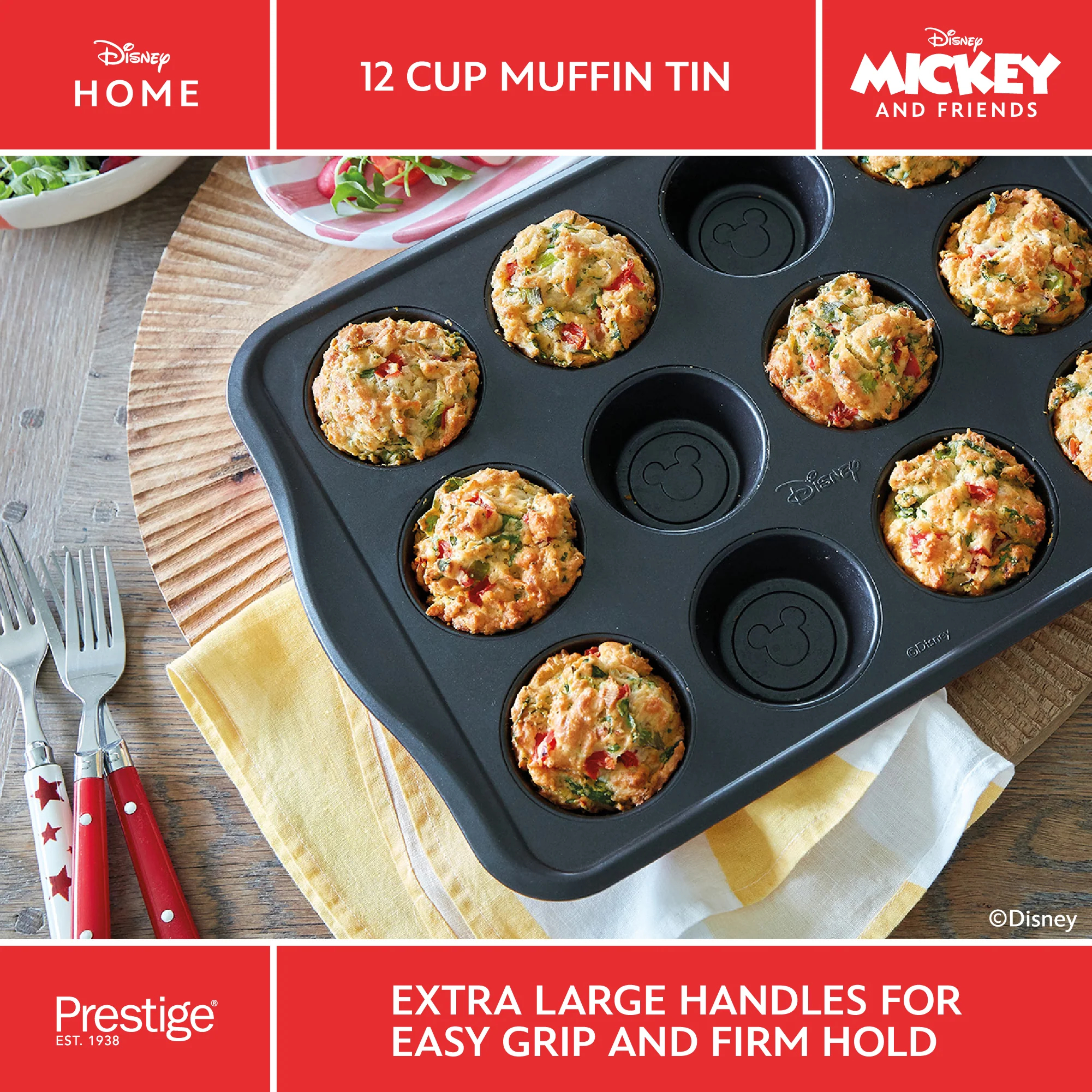 Disney Bake with Mickey: Non-Stick Muffin Tin - 12 Cup - Image 5