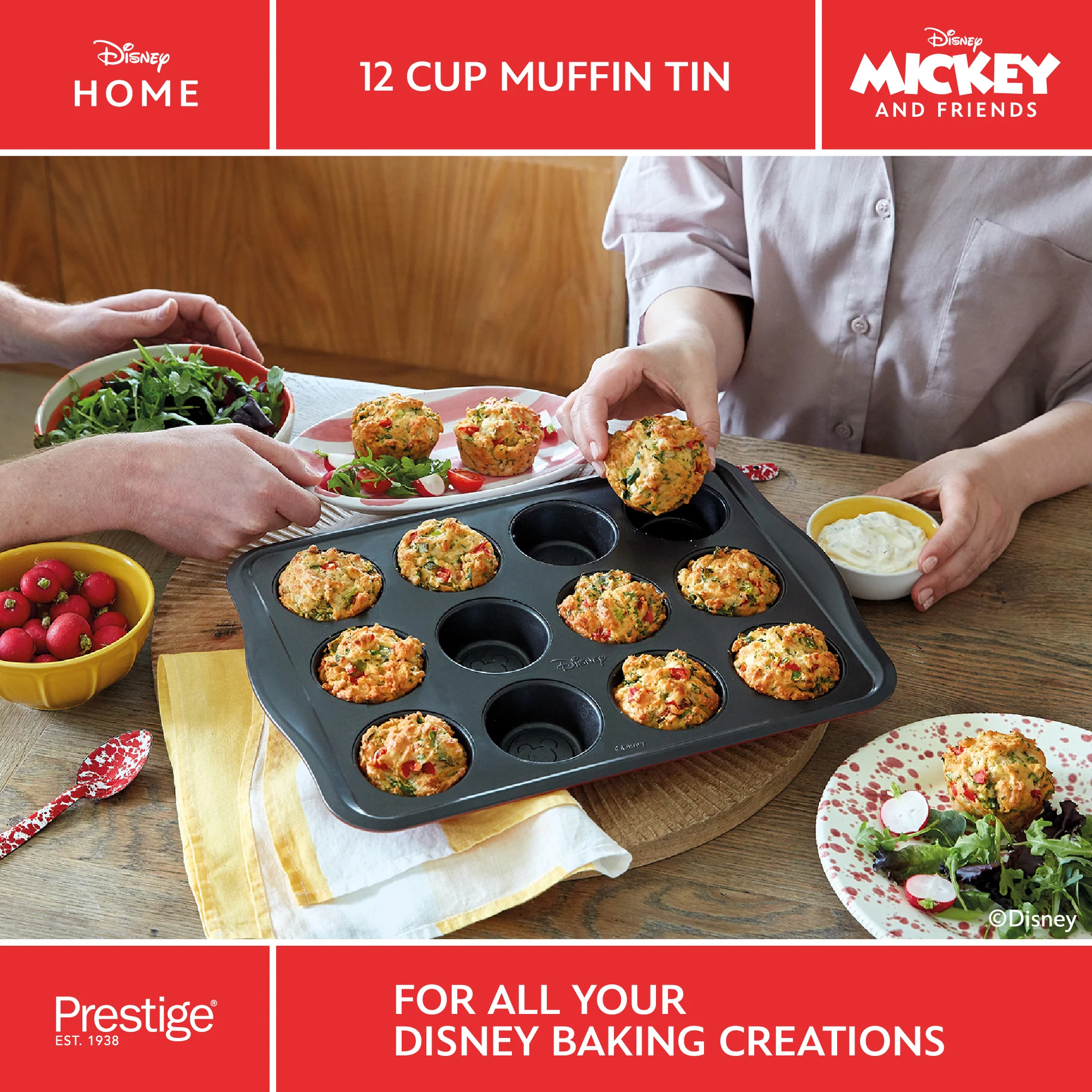 Disney Bake with Mickey: Non-Stick Muffin Tin - 12 Cup - Image 6