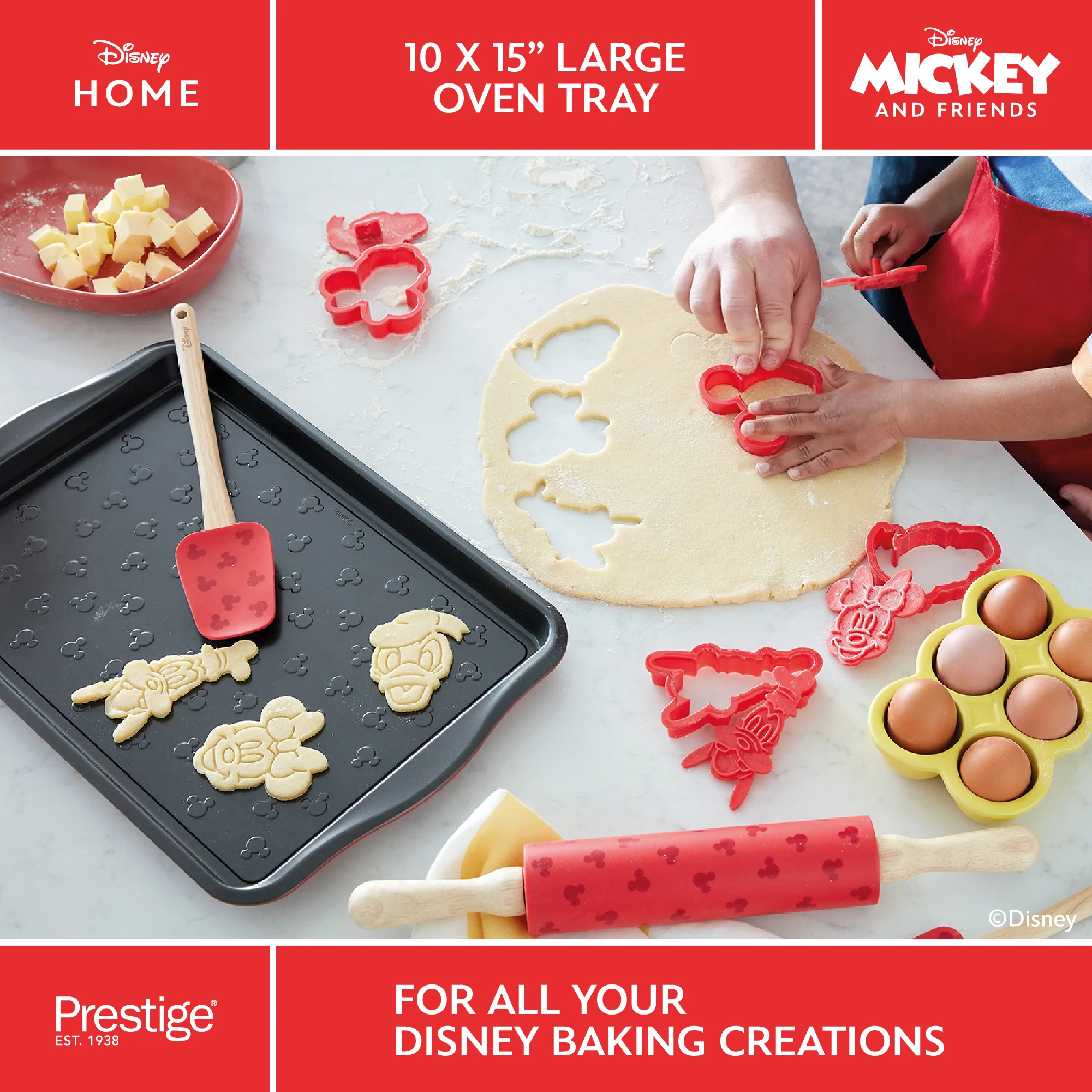 Disney Bake with Mickey: Large Non-Stick Oven Tray - 25cm x 38cm - Image 6