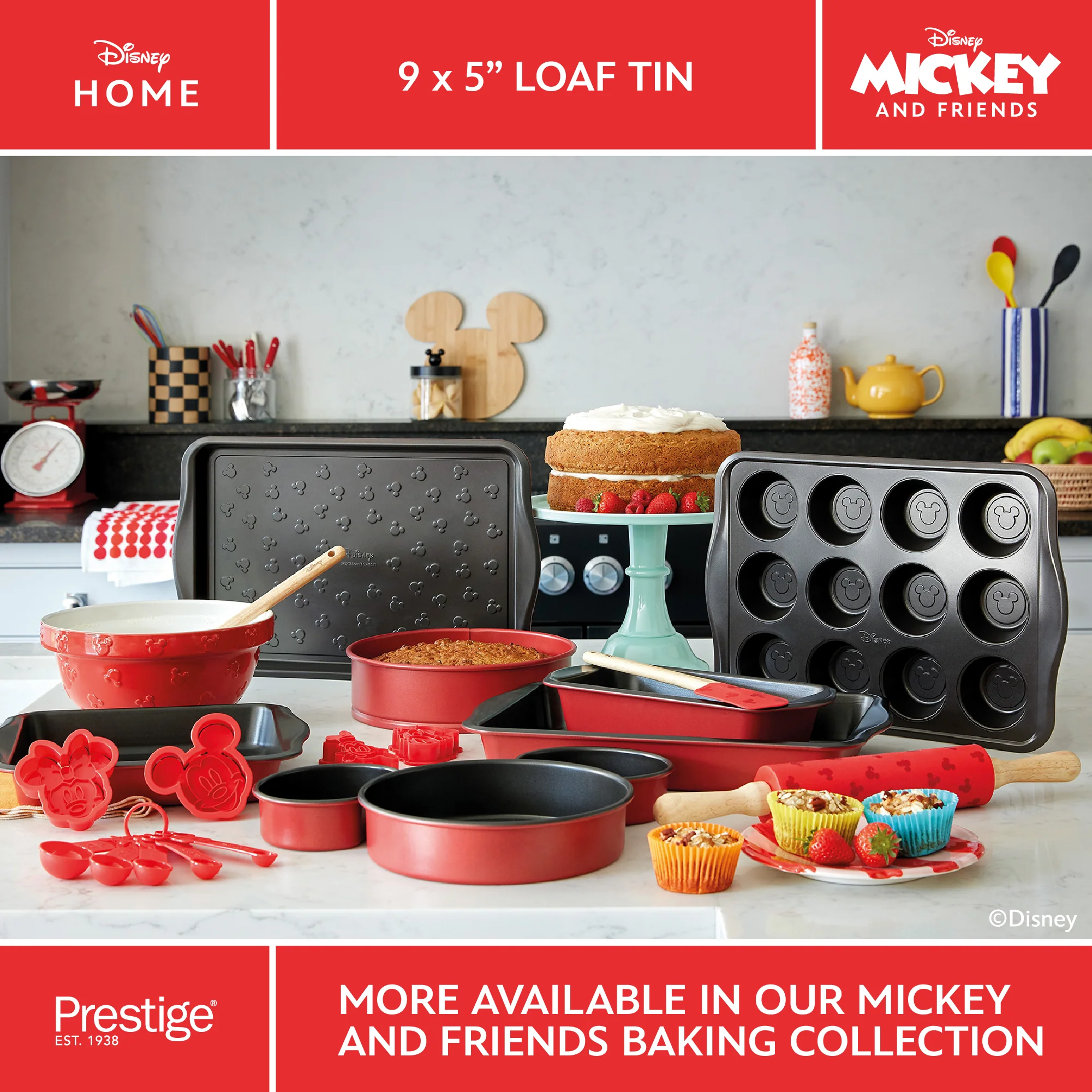 Disney Bake with Mickey: Non-Stick Loaf Tin - 23cm x 13cm - Image 7