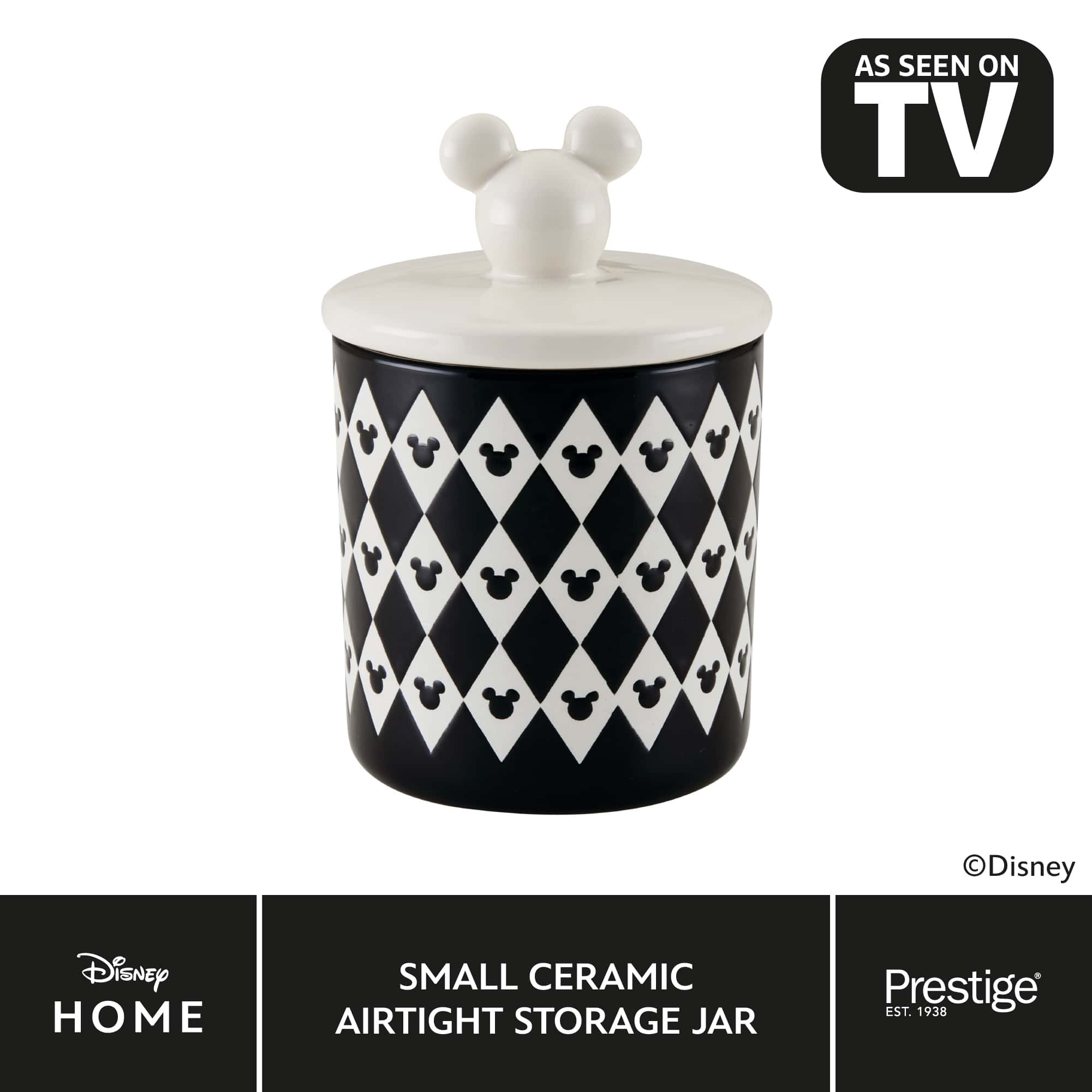 Disney Monochrome Mickey Mouse: Ceramic Airtight Storage Jar - 3 Sizes - Image 11