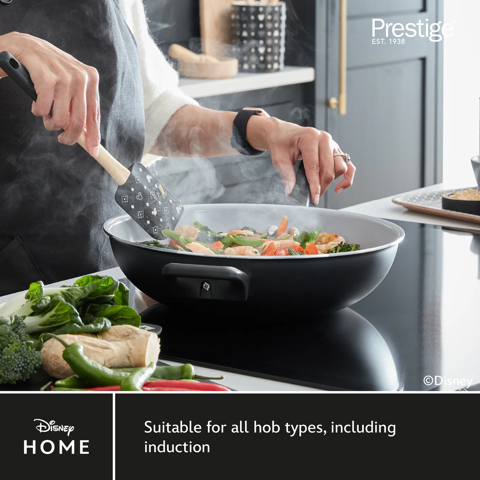 Disney Monochrome Mickey Mouse: Ceramic Non-Stick Frying Pans - Twin Pack - Image 3