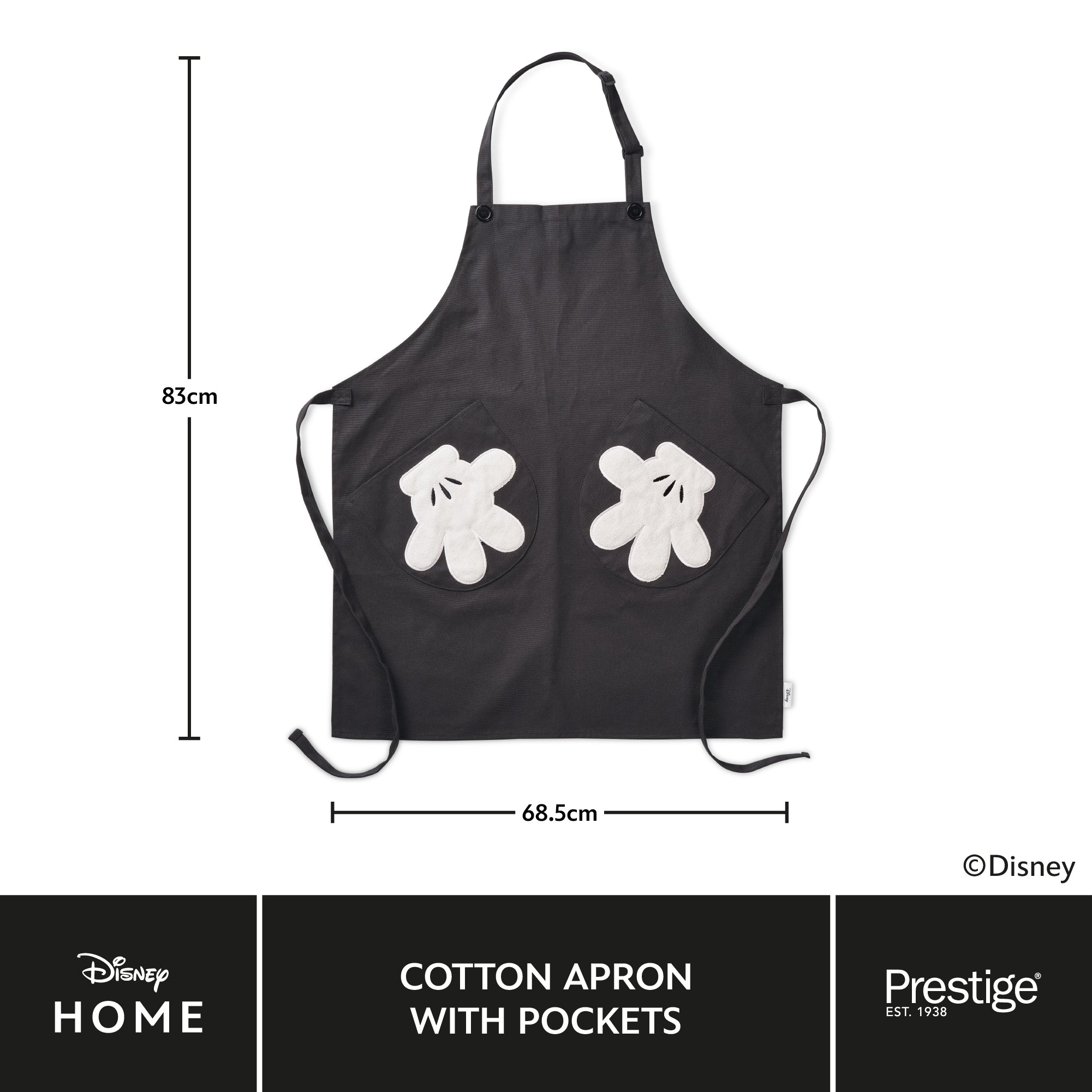 Disney Monochrome Mickey Mouse: Cotton Apron & Pockets - Image 6