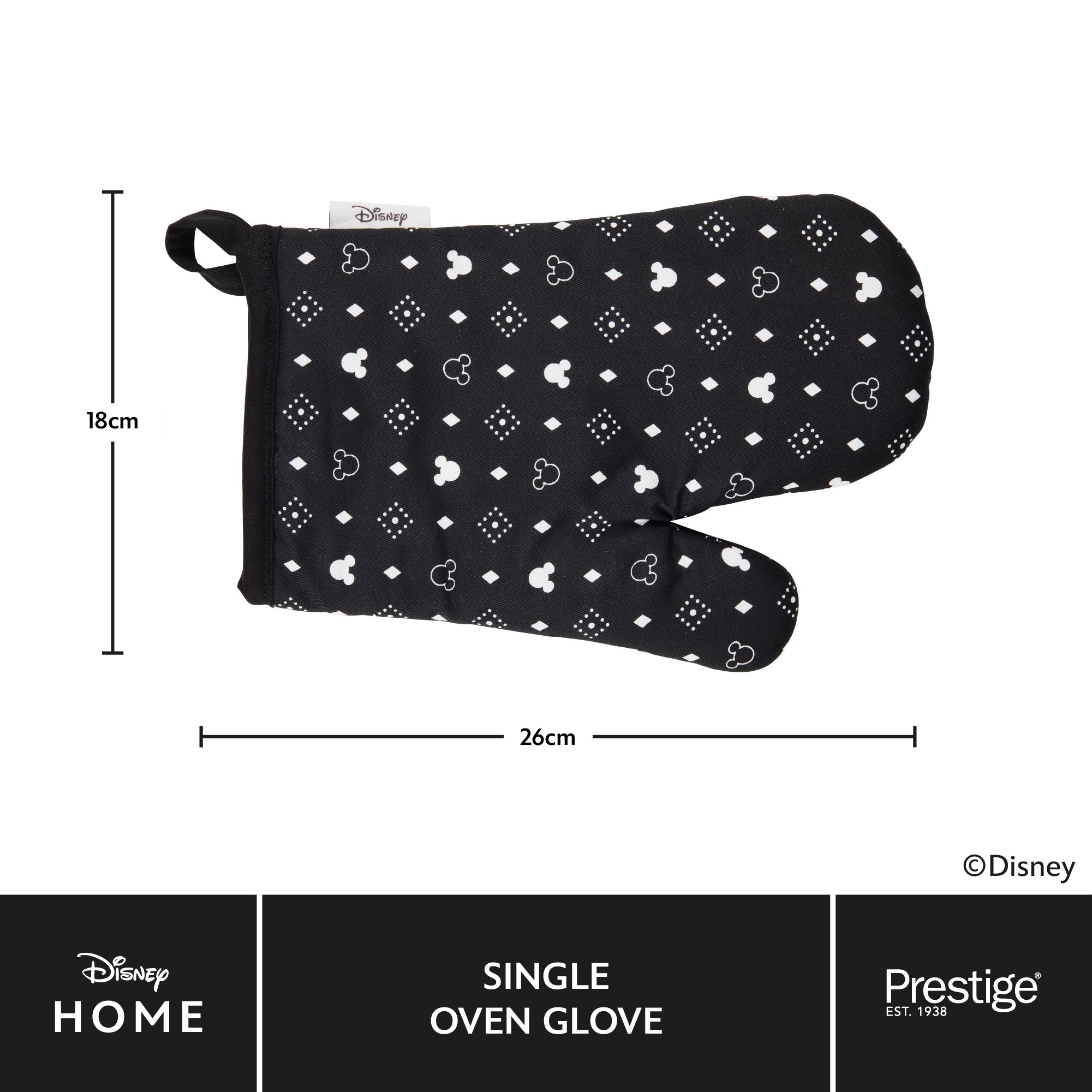 Disney Monochrome Mickey Mouse: Single Oven Glove - Image 6