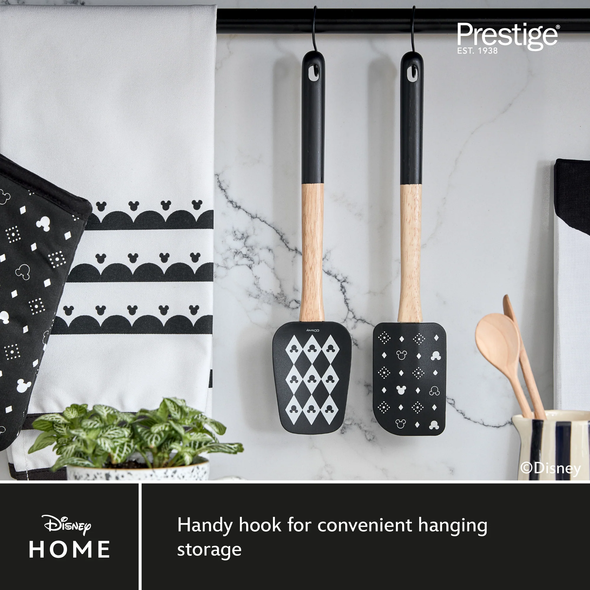 Disney Monochrome Mickey Mouse: Spatula, Spoonula, Silicone Kitchen Utensil Set - Image 4