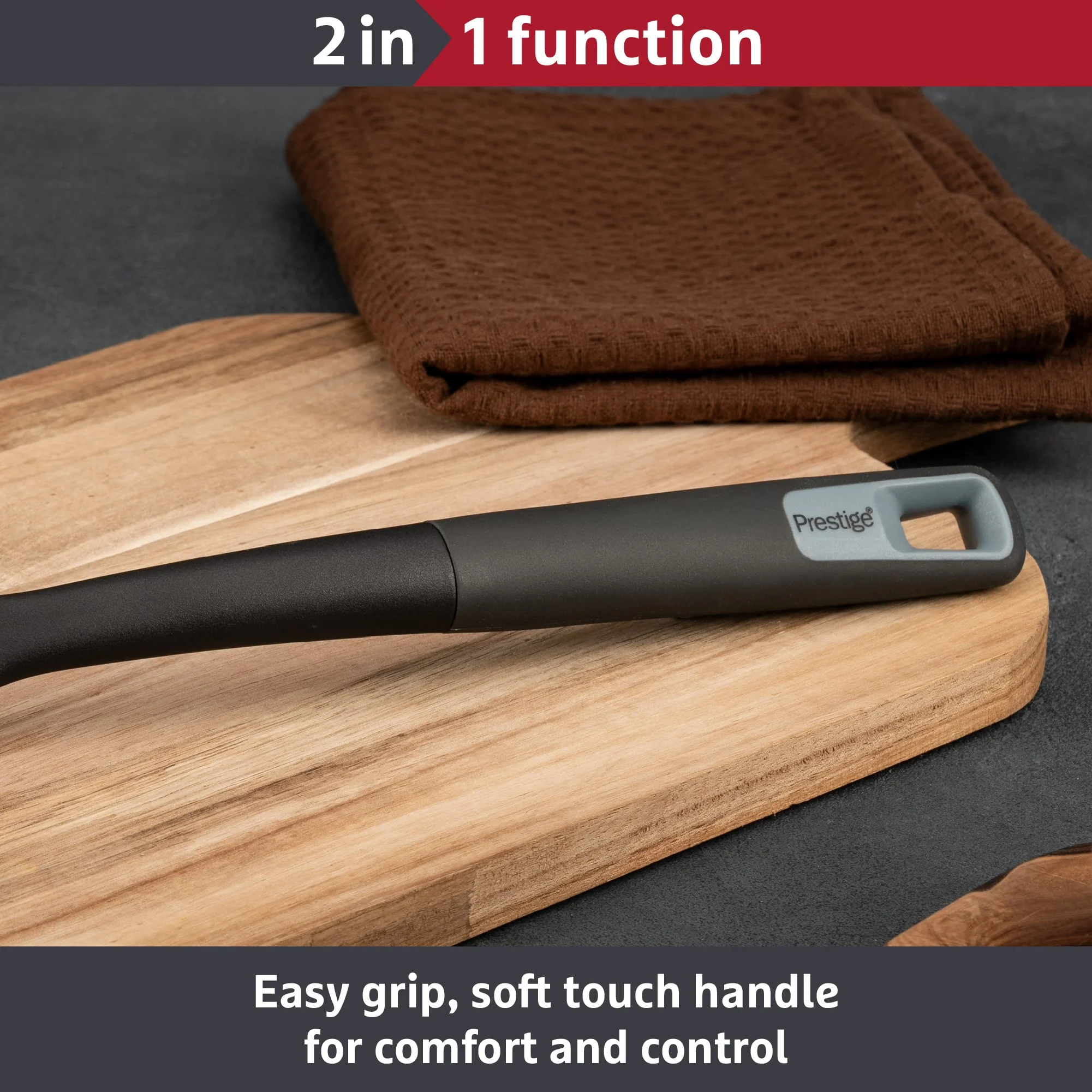 Prestige 2-in-1 Kitchen Tools - Slotted Turner - Image 6