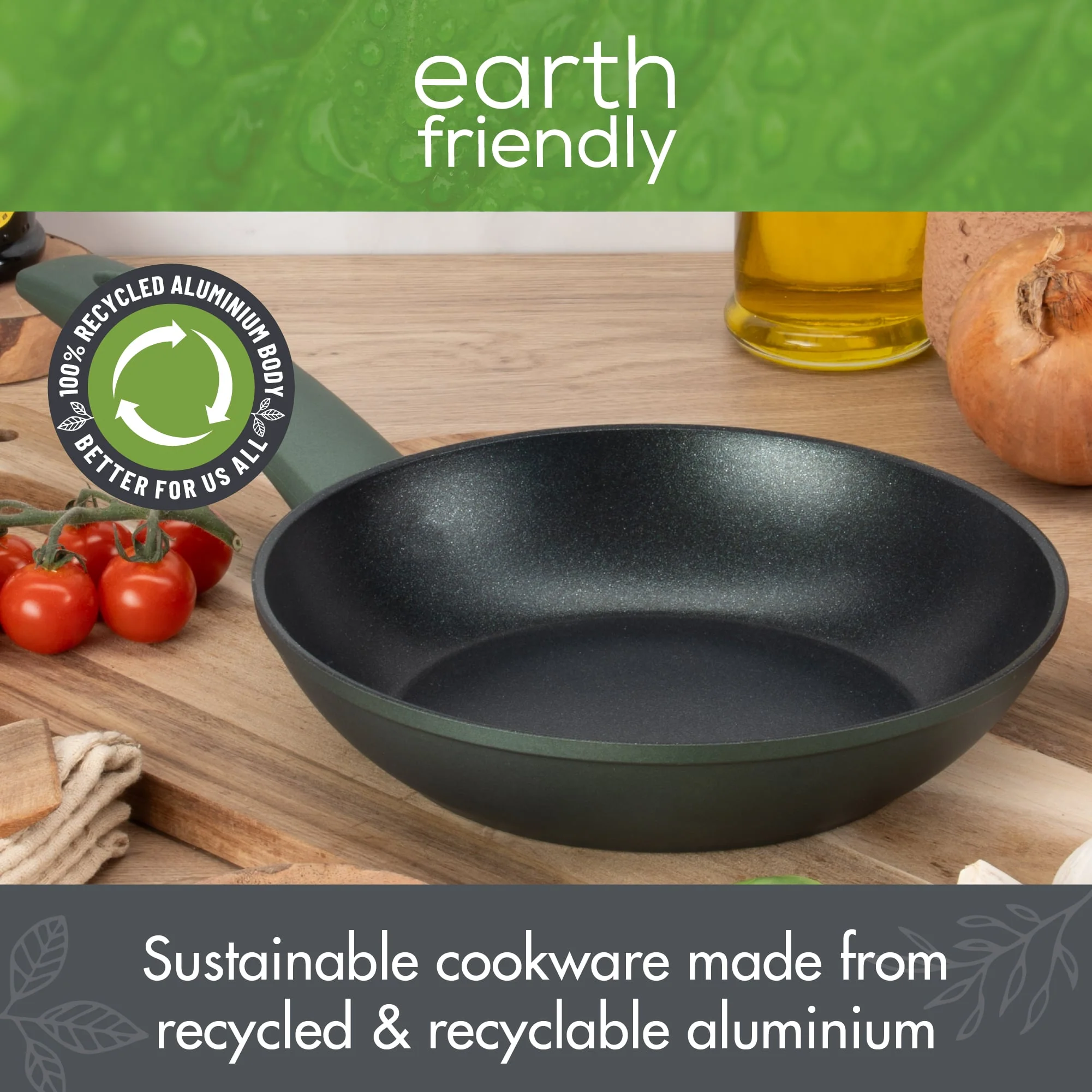 Earth Friendly: Non-Stick Induction Frying Pan - 3 Sizes - Image 6