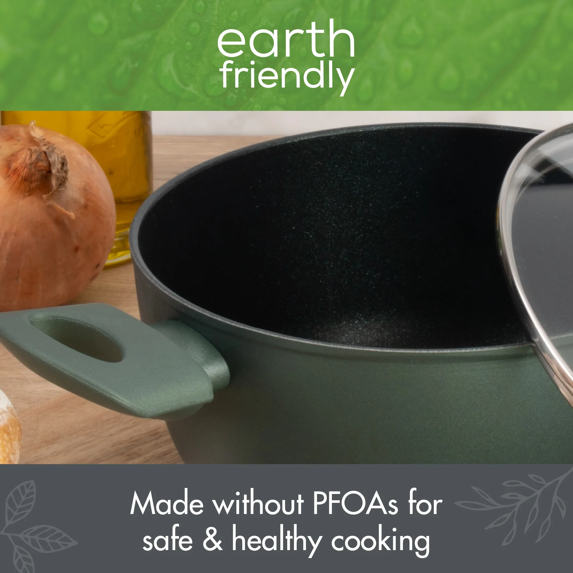 Earth Friendly: Non-Stick Induction Stockpot & Lid - 4.4L/24cm - Image 5