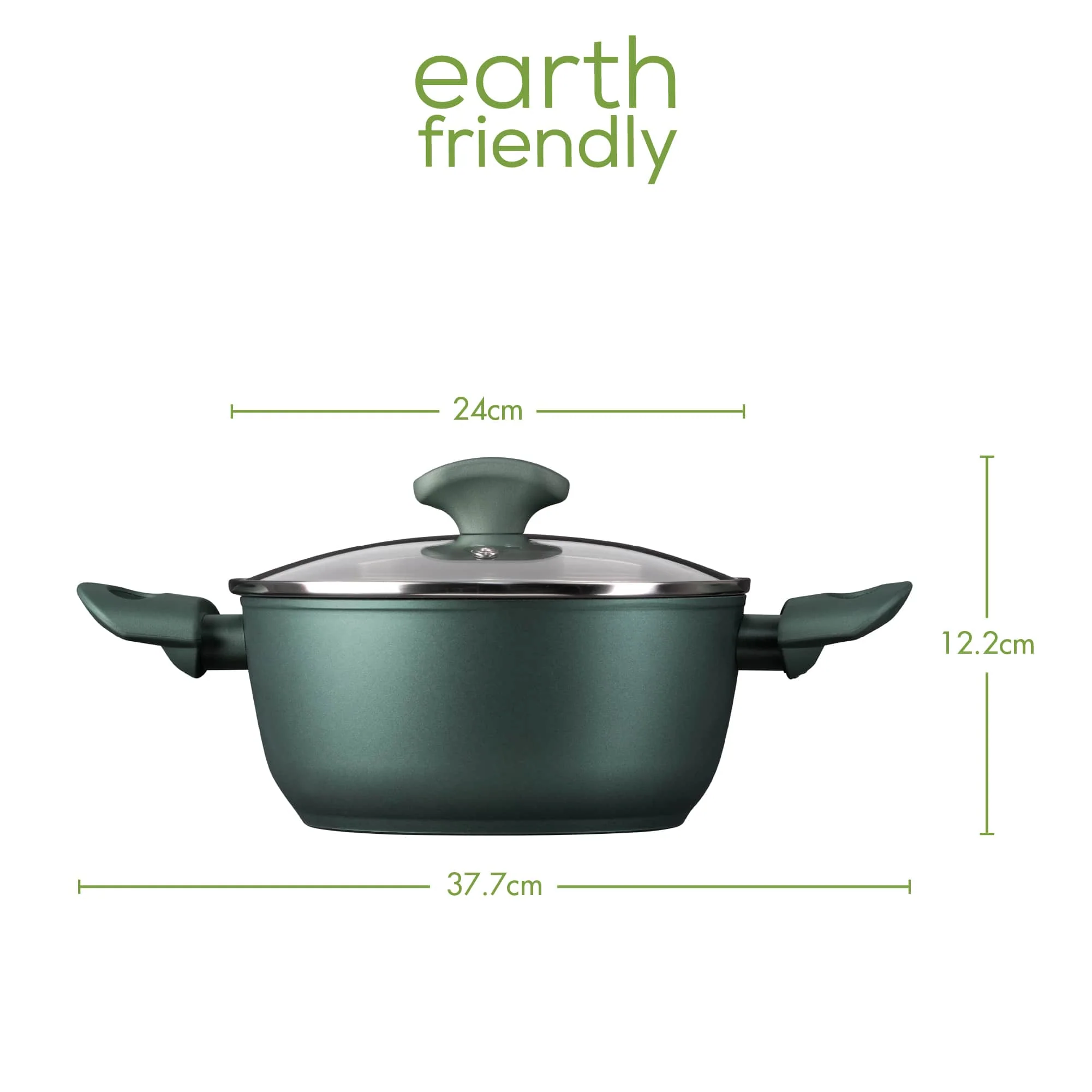 Earth Friendly: Non-Stick Induction Stockpot & Lid - 4.4L/24cm - Image 7