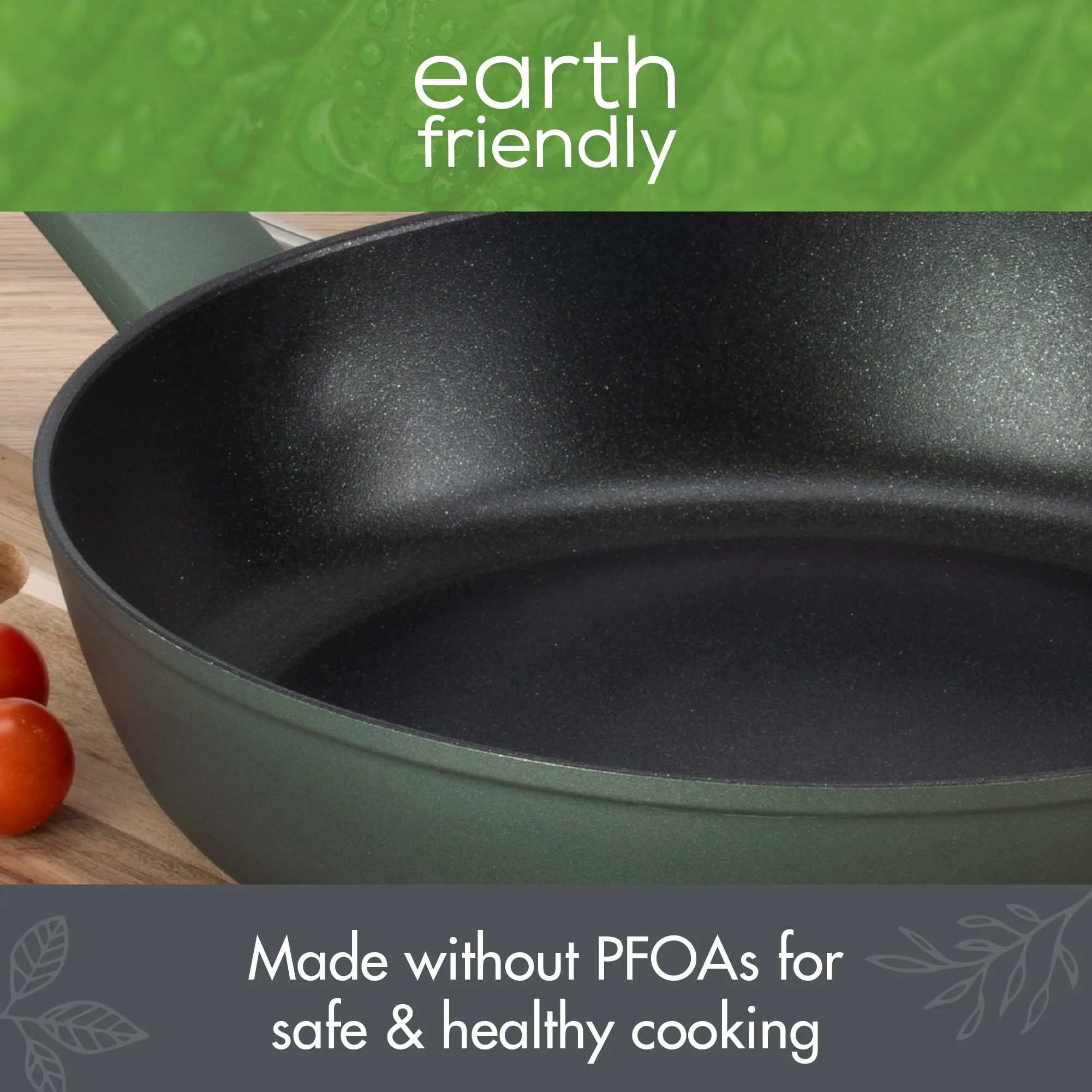 Earth Friendly: Non-Stick Induction Chefs Pan & Lid - 28cm - Image 6