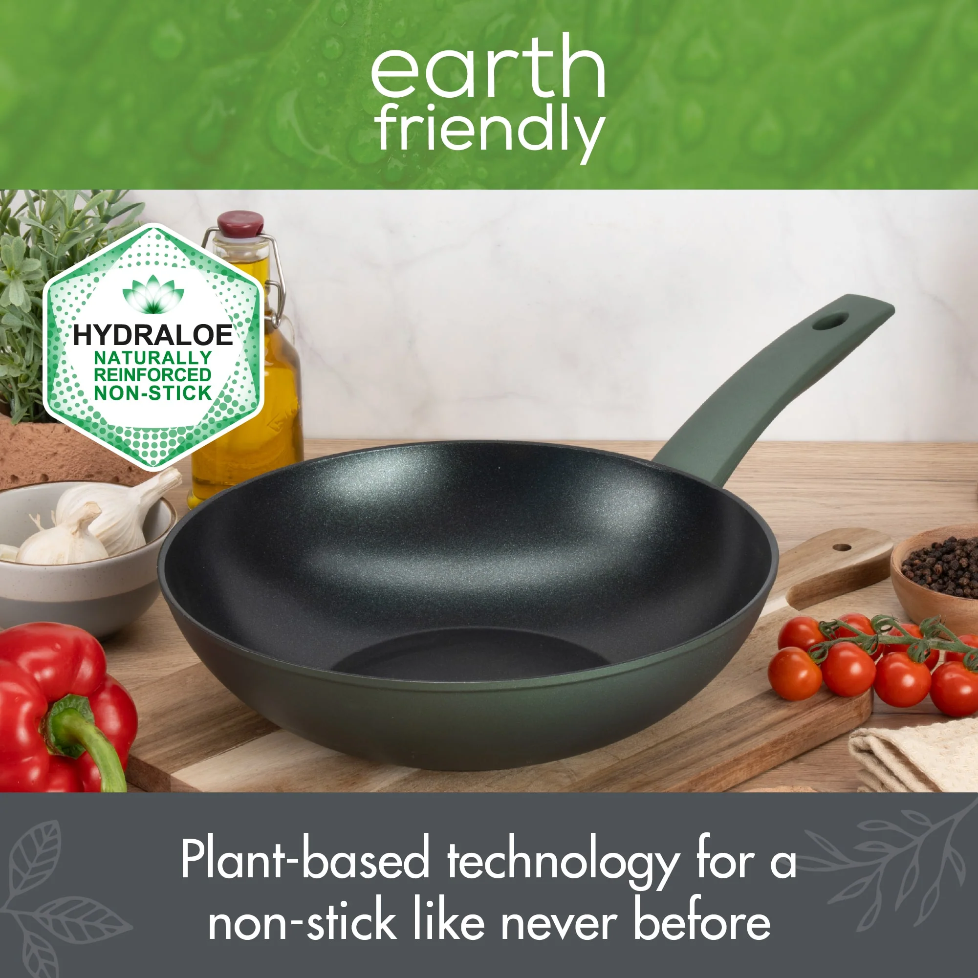 Earth Friendly: Non-Stick Induction Wok - 28cm - Image 5