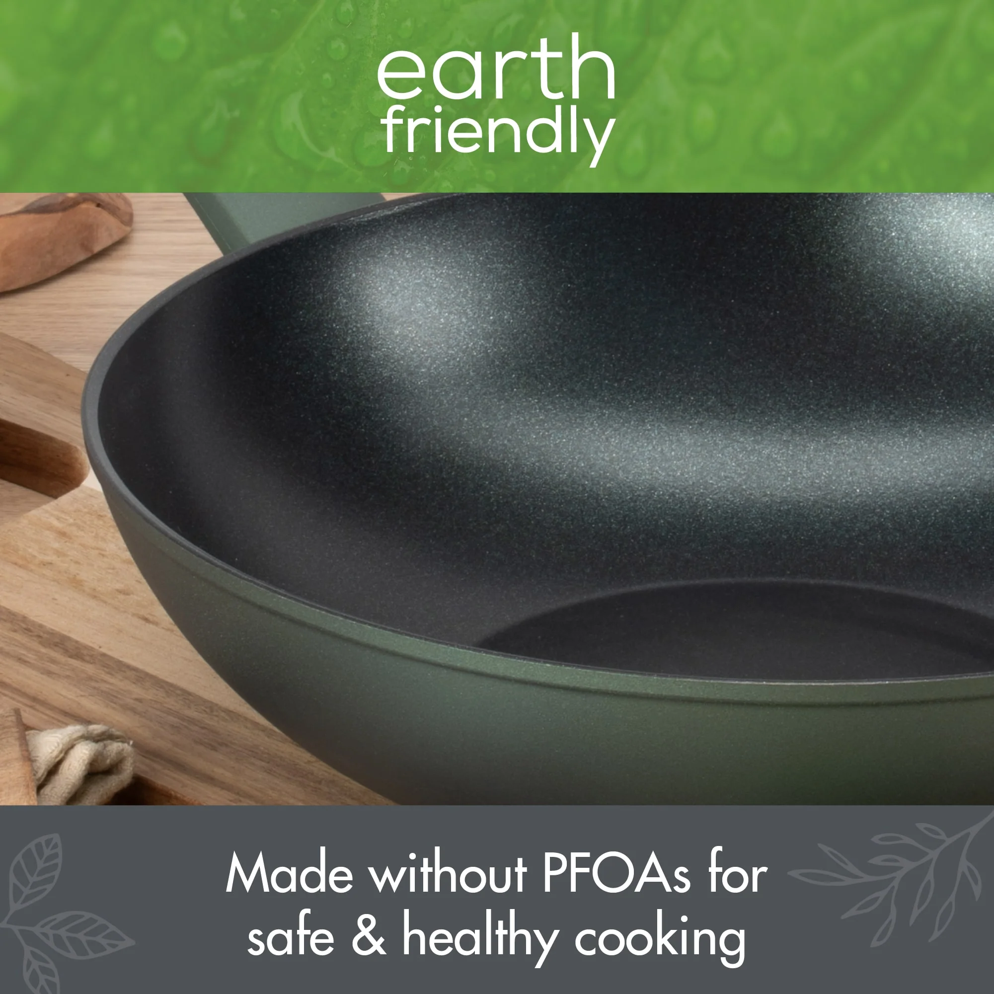 Earth Friendly: Non-Stick Induction Wok - 28cm - Image 6
