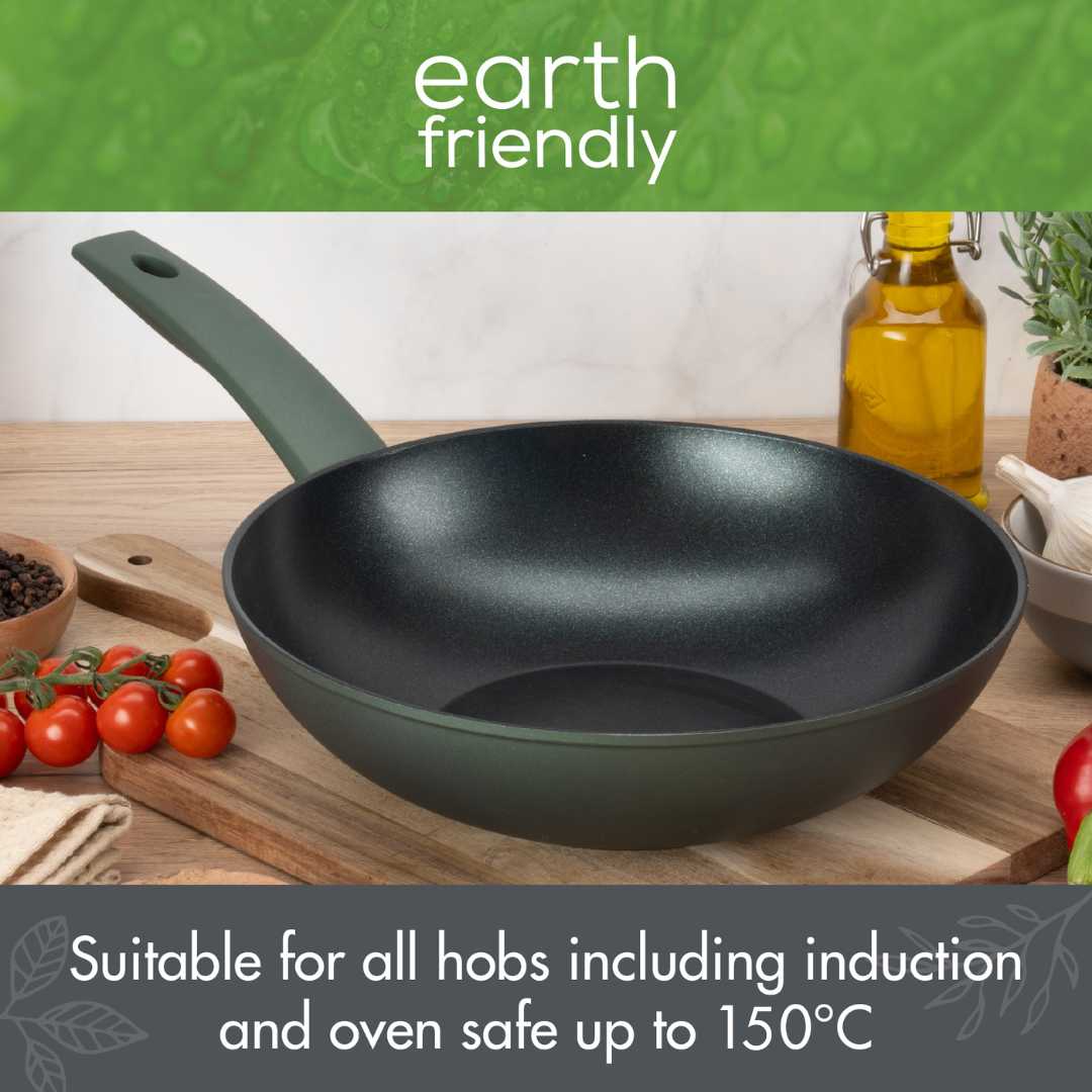 Earth Friendly: Non-Stick Induction Wok - 28cm - Image 7