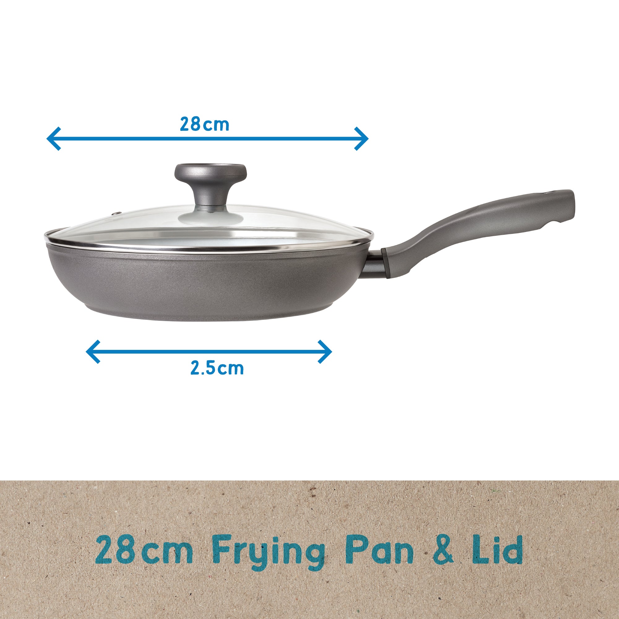 Earth Pan: Ceramic Non-Stick Frying Pan with Lid - 28cm - Image 6