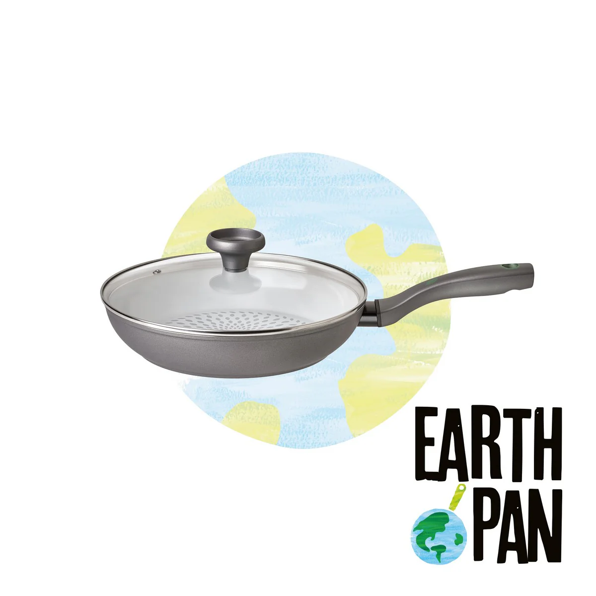 Earth Pan: Ceramic Non-Stick Frying Pan with Lid - 28cm - Image 7