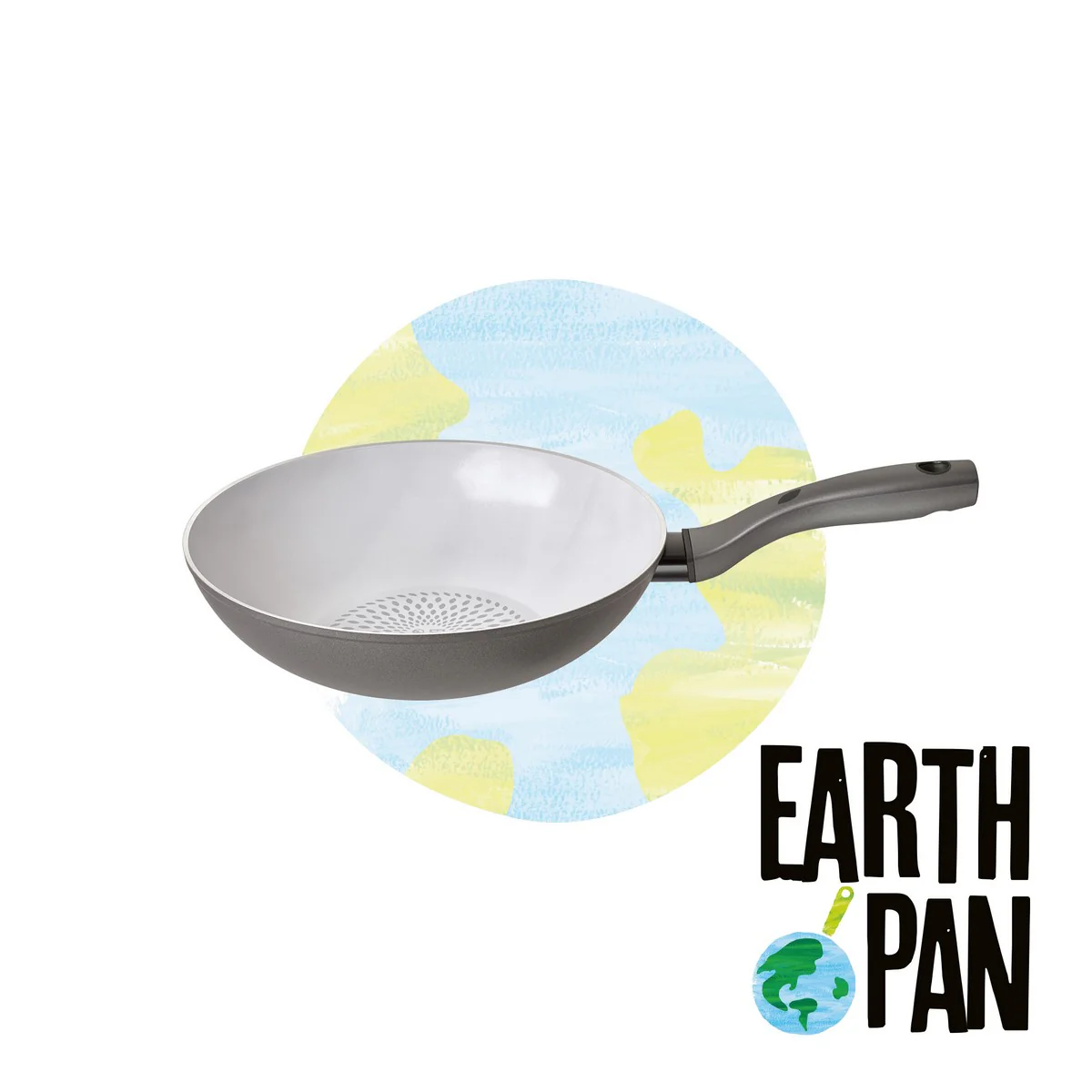 Earth Pan: Ceramic Non-Stick Stir Fry Wok - 28cm - Image 8