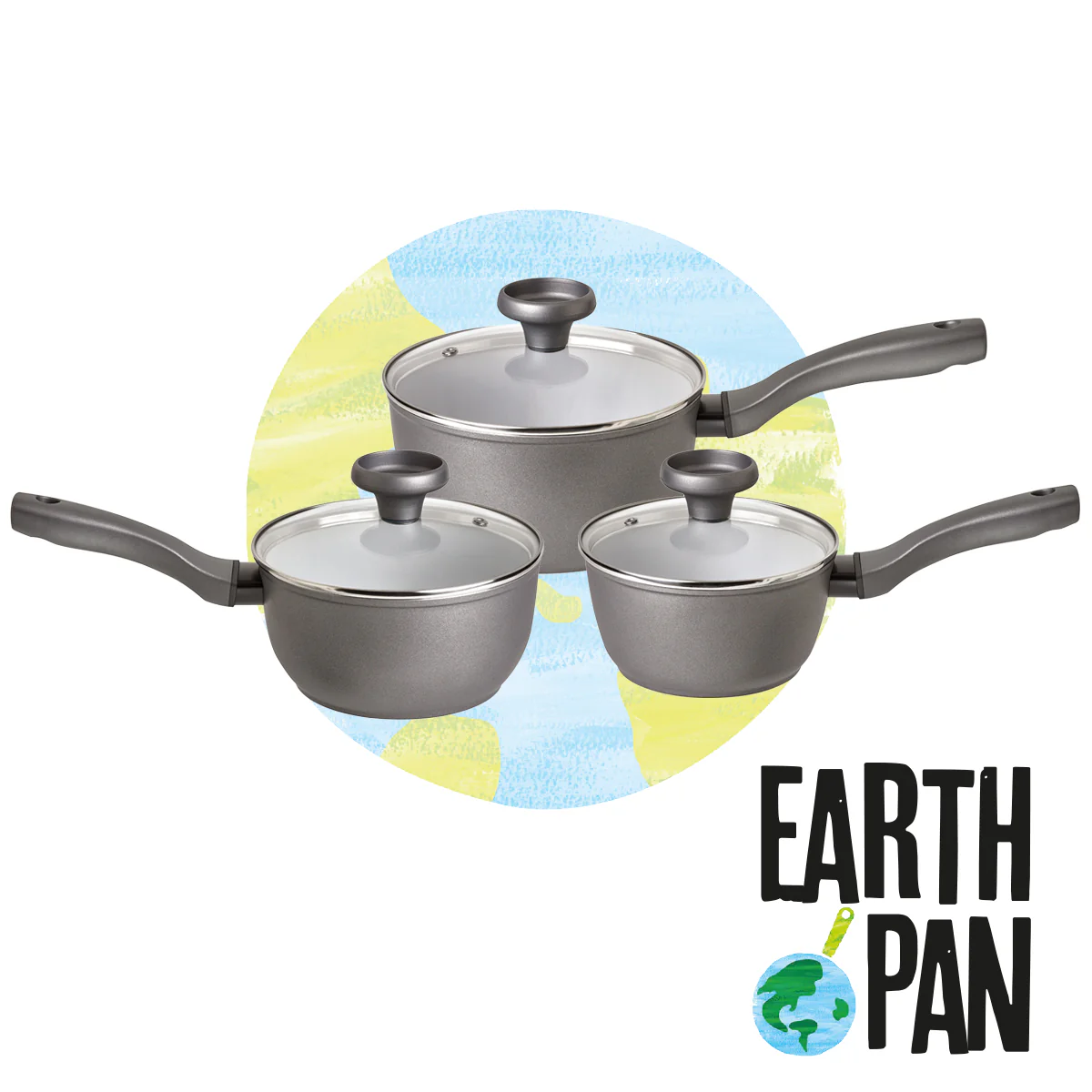 Earth Pan: Ceramic Non-Stick Saucepan Set - 3 Piece - Image 8