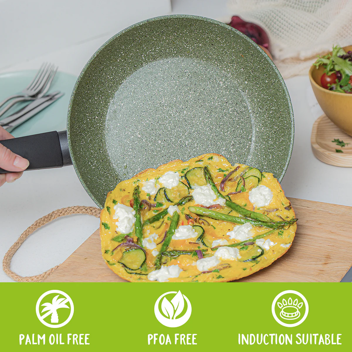 Eco Non-Stick Induction Frying Pan Set - Image 4