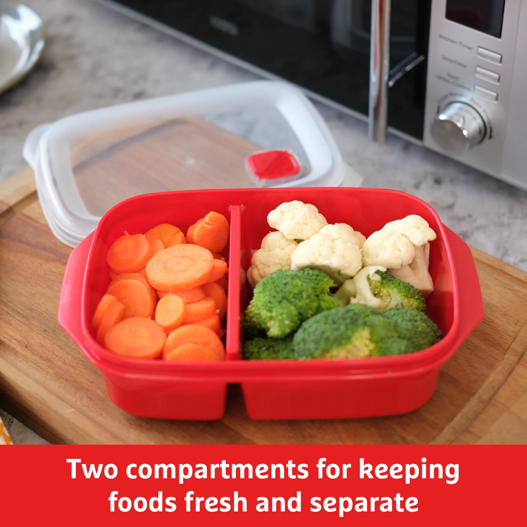 Good To Heat Divided Microwave Container – BPA-Free - 1.3L - Image 2