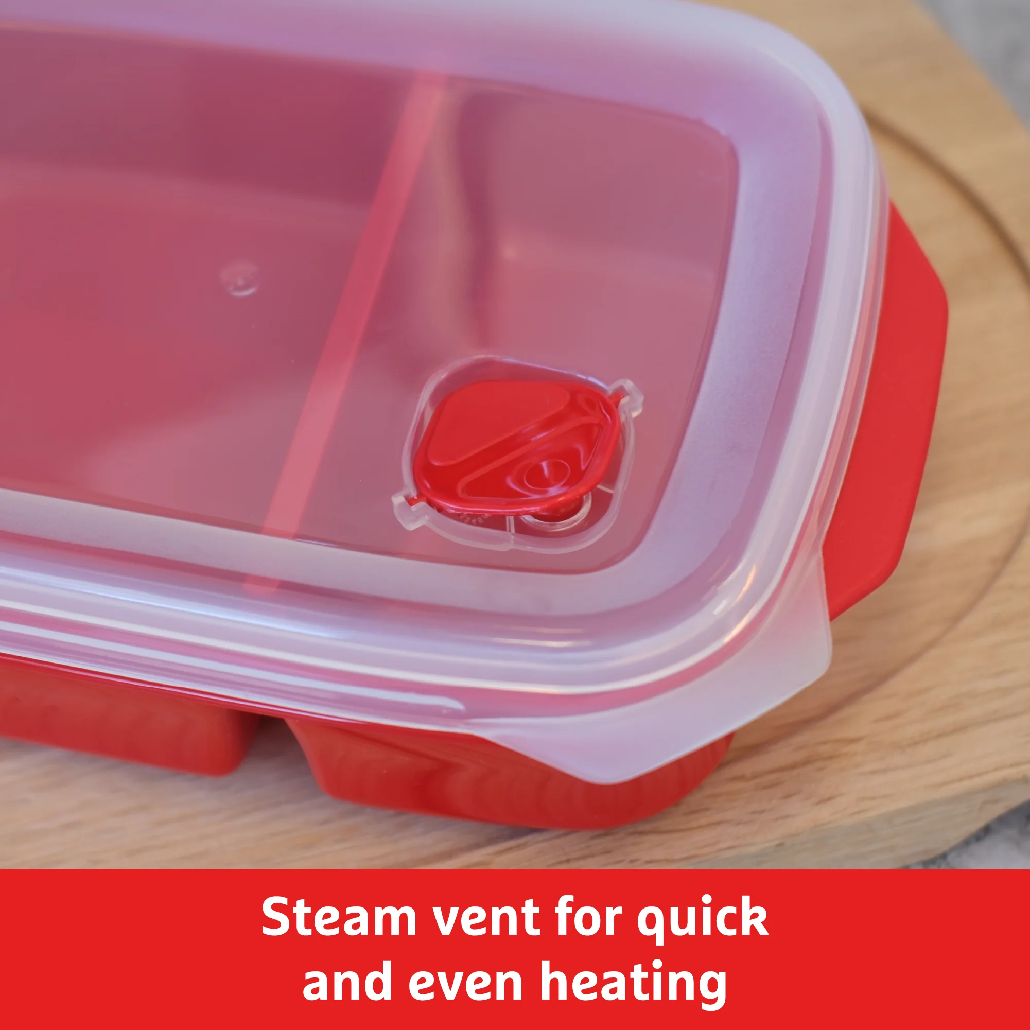 Good To Heat Divided Microwave Container – BPA-Free - 1.3L - Image 3