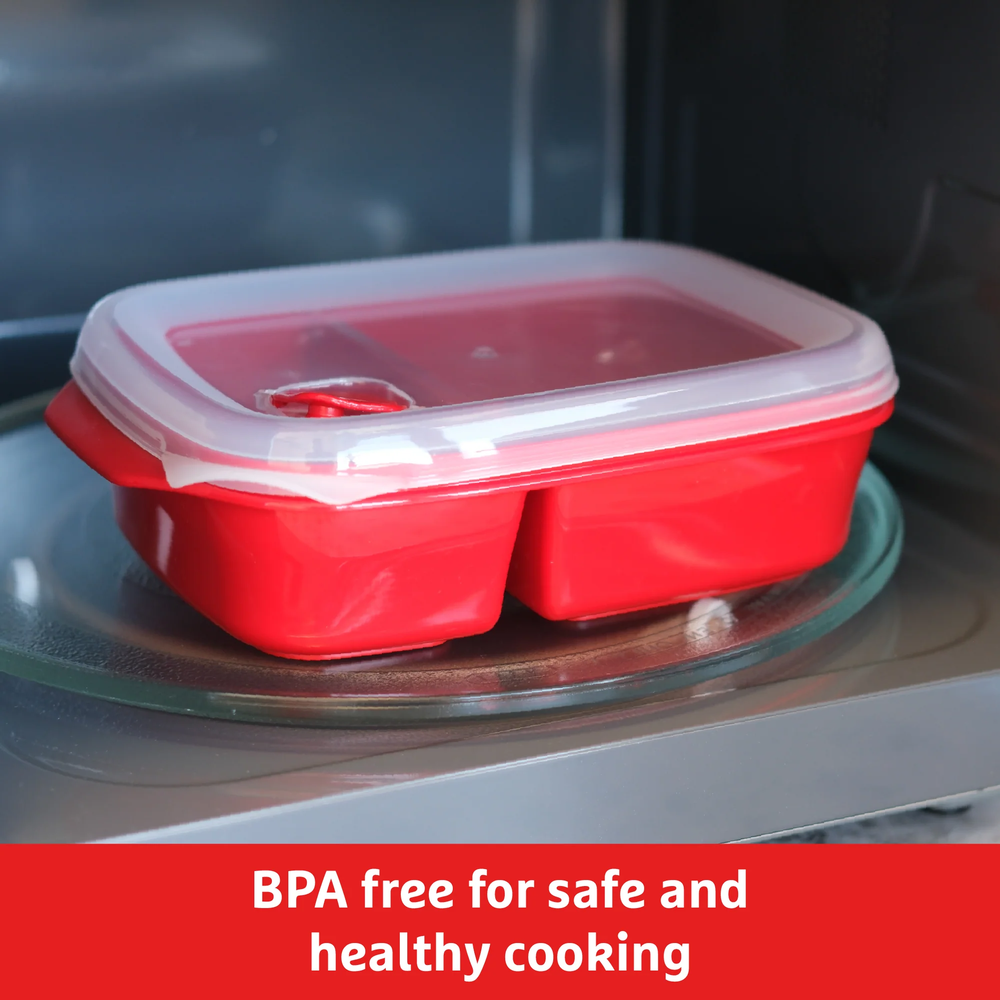 Good To Heat Divided Microwave Container – BPA-Free - 1.3L - Image 4