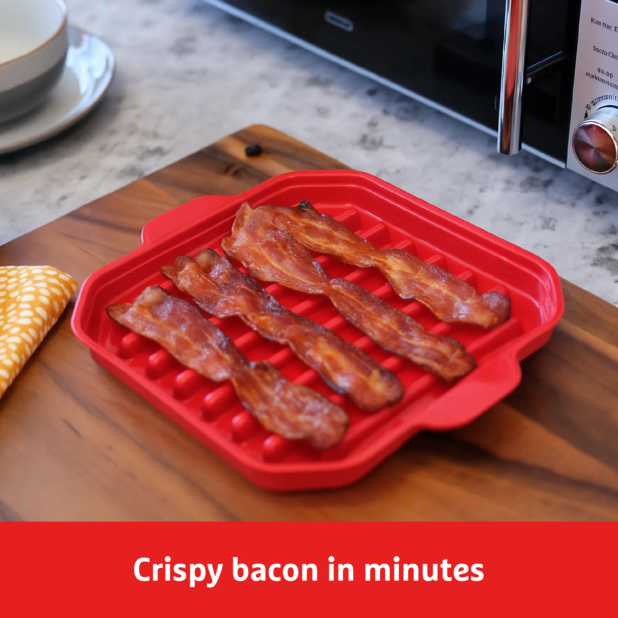 Good To Heat Microwave Bacon Crisper – BPA-Free - Low-Fat Cooking - Image 2