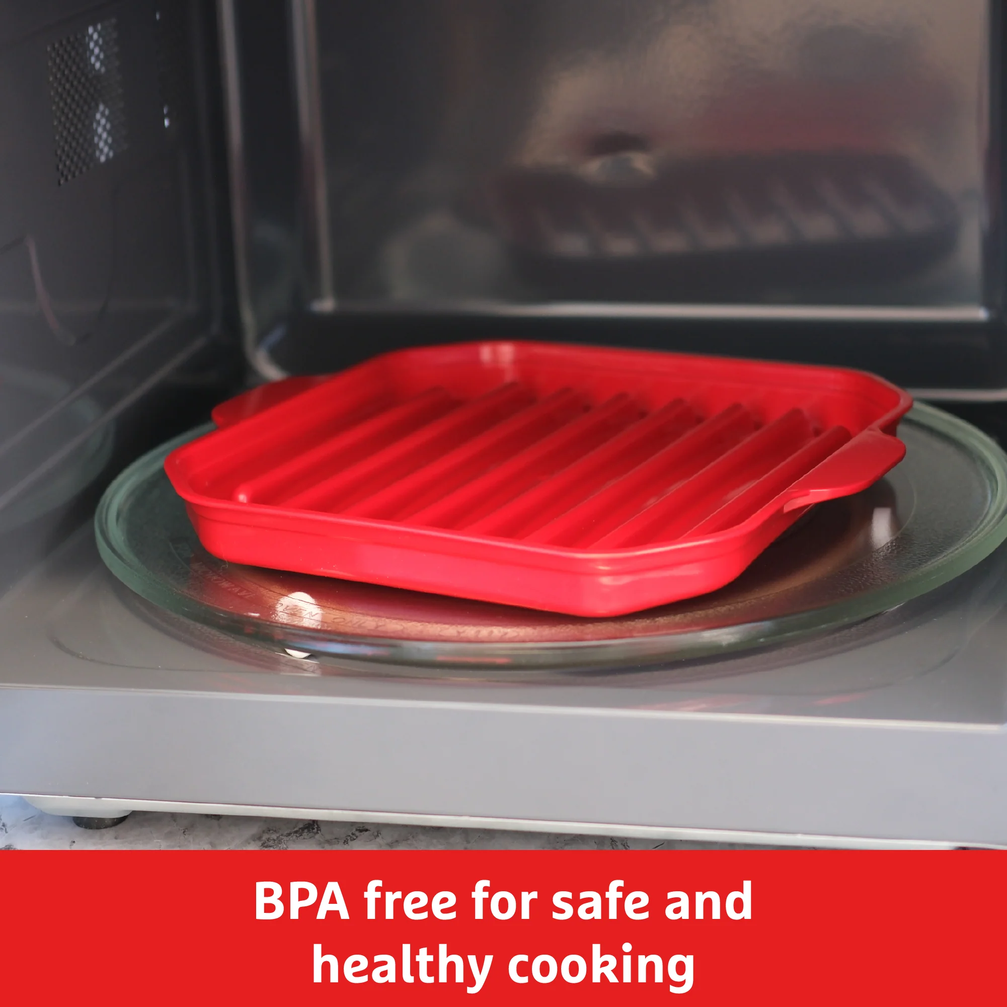 Good To Heat Microwave Bacon Crisper – BPA-Free - Low-Fat Cooking - Image 4
