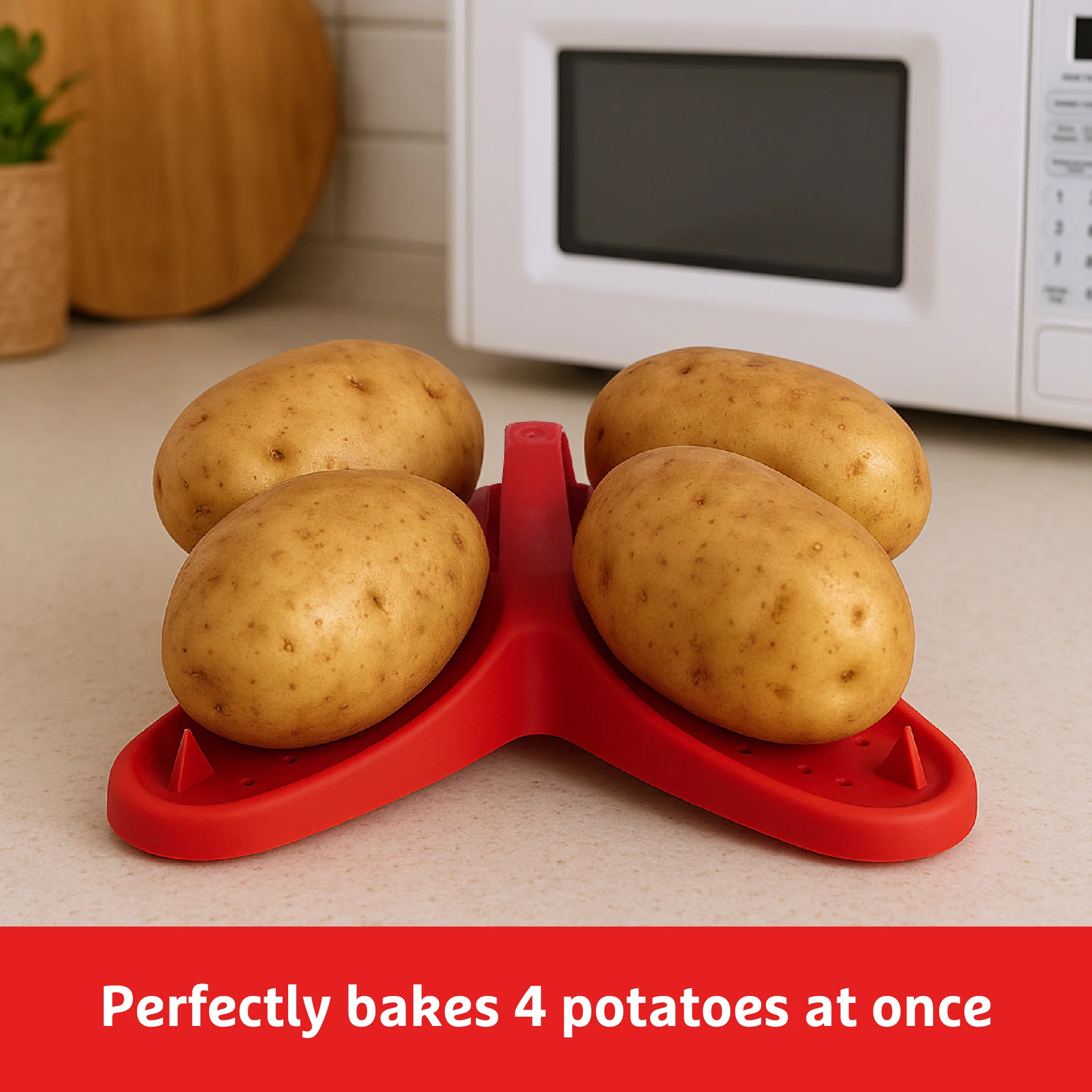 Good To Heat: Microwave Potato Baker – BPA-Free - Cooks 4 Potatoes - Image 2
