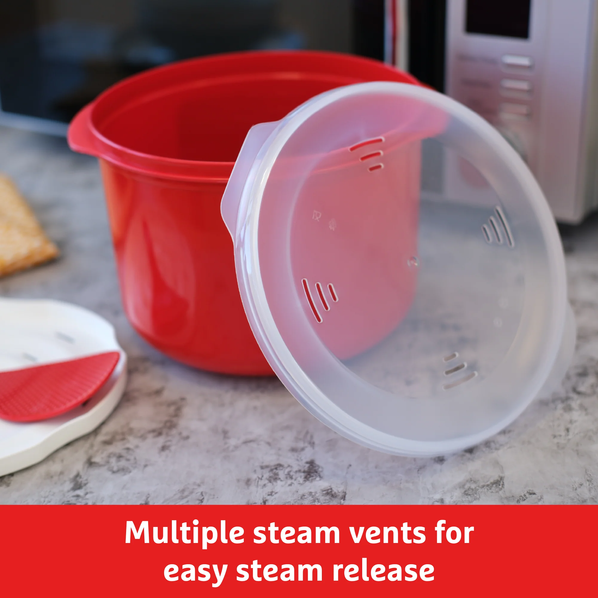 Good To Heat Microwave Rice Cooker – BPA-Free, 2.8L - Large Capacity - Image 3
