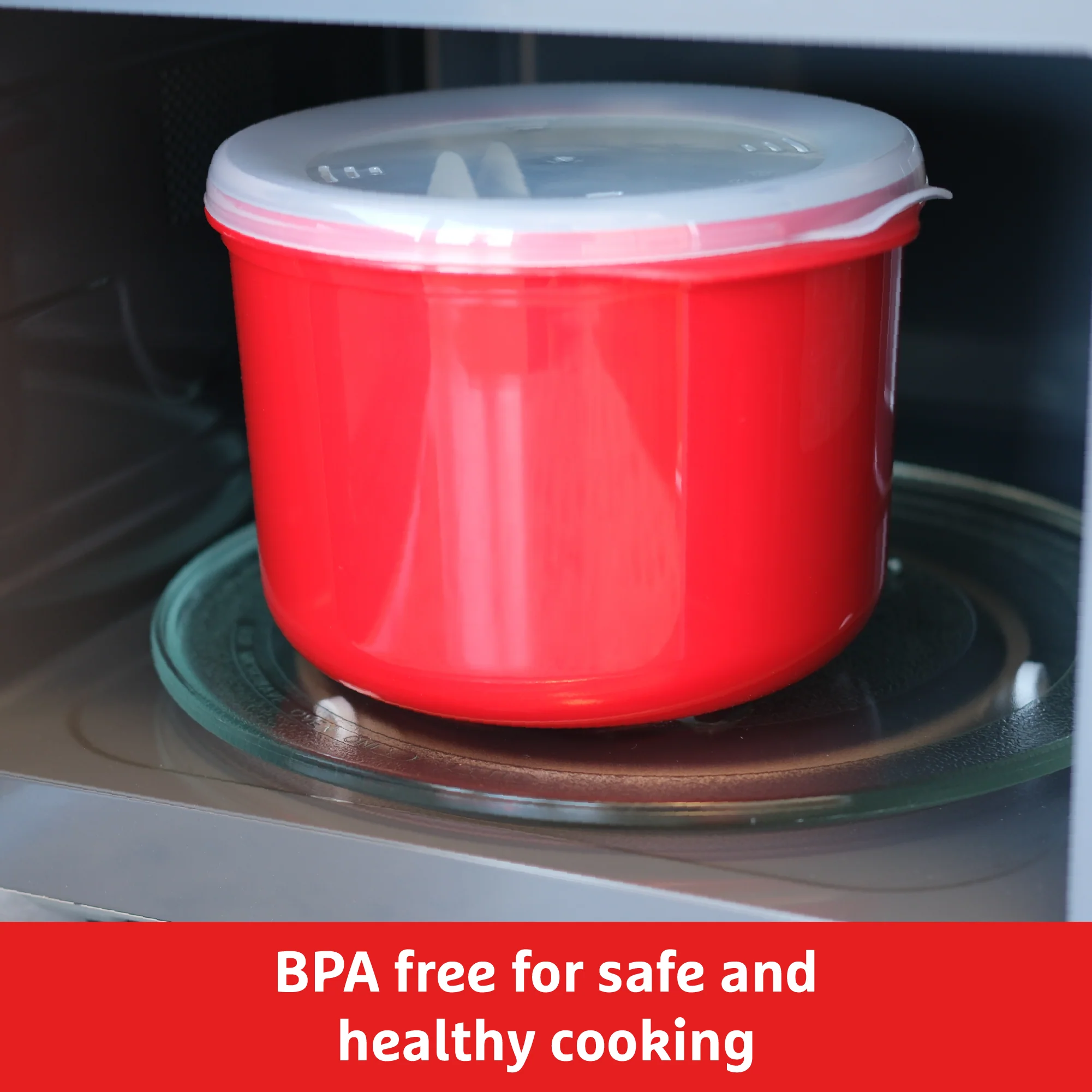 Good To Heat Microwave Rice Cooker – BPA-Free, 2.8L - Large Capacity - Image 5