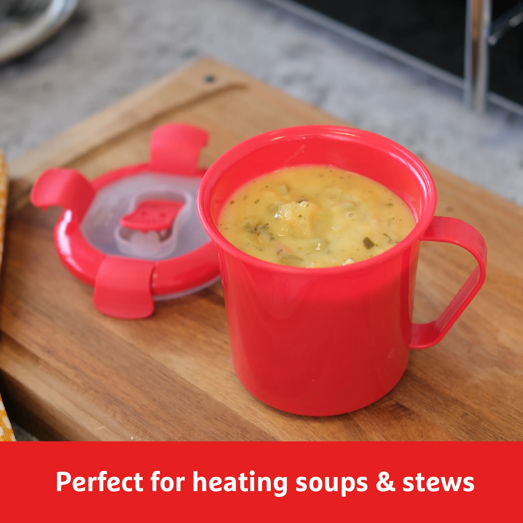 Good To Heat Microwave Soup Mug – BPA-Free, 683ml & Leakproof - Image 2