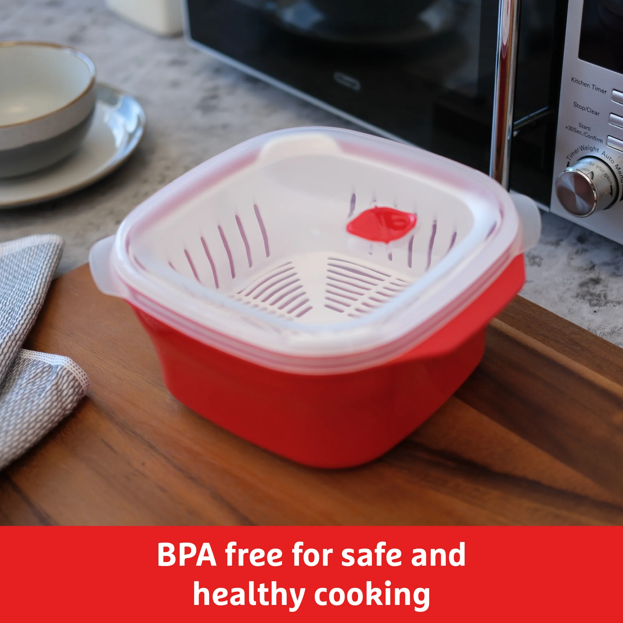 Good To Heat Microwave Steamer – BPA-Free, 2.6L & Healthy Cooking - Image 5