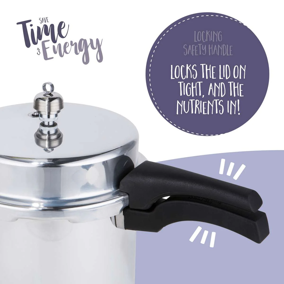 Iconic High Dome Aluminium Pressure Cooker - 6 Litre - Image 4