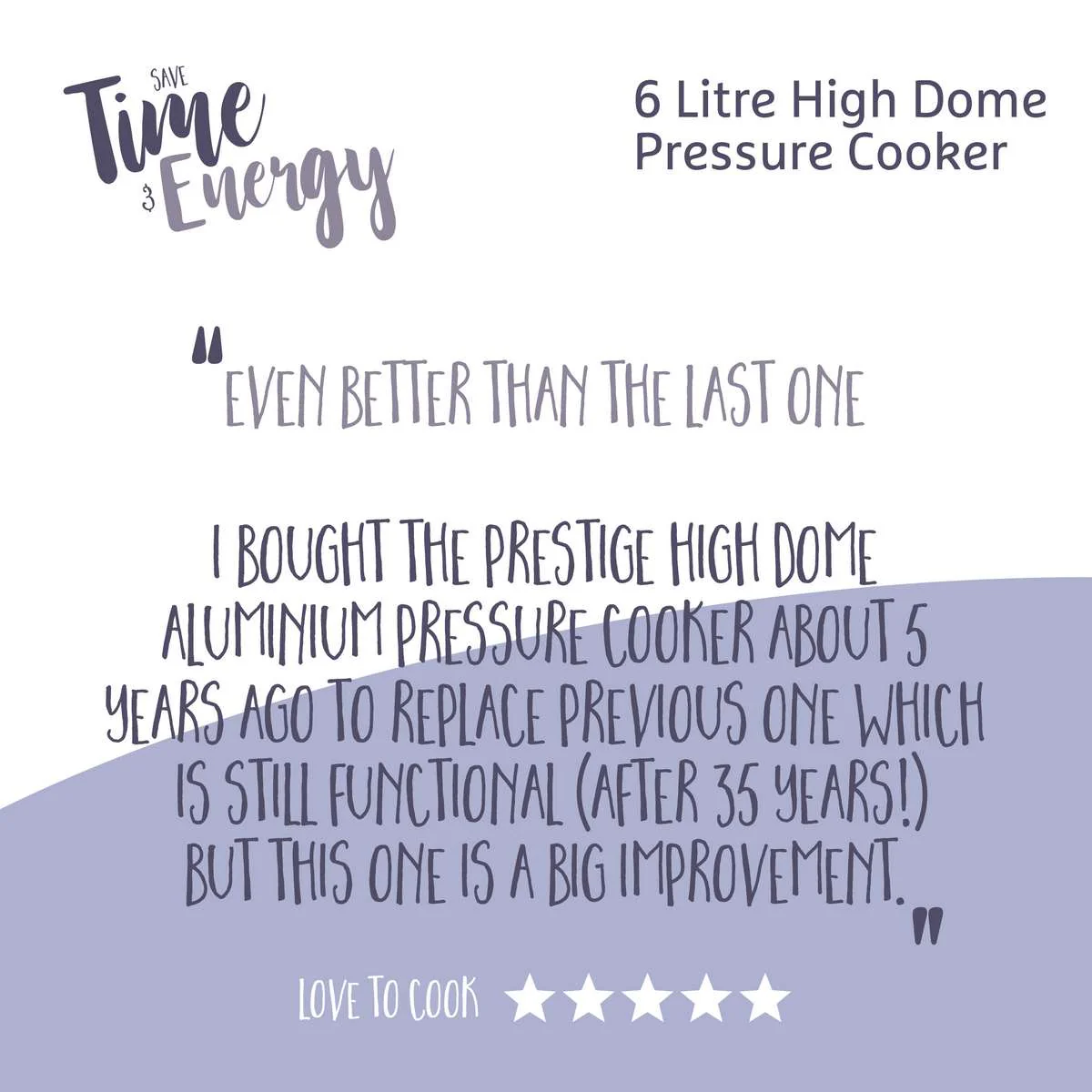 Iconic High Dome Aluminium Pressure Cooker - 6 Litre - Image 6