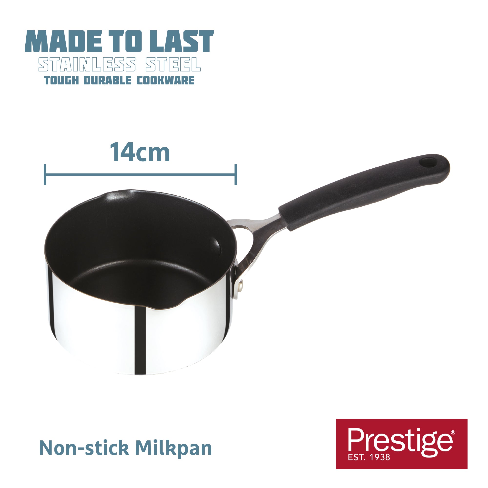Made to Last: Stainless Steel Non-Stick Milk Pan - 14cm/0.9L - Image 6