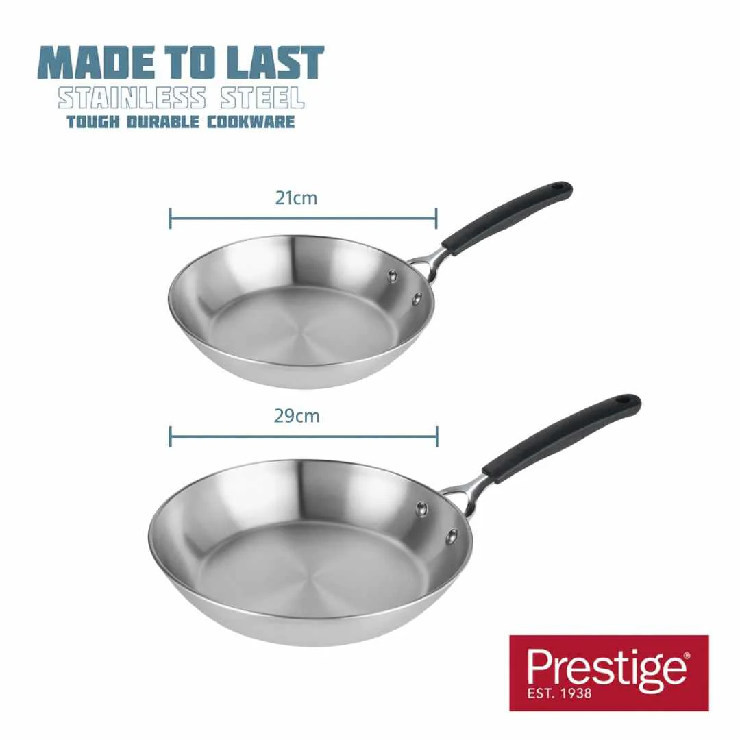 Made to Last: Stainless Steel Frying Pan Set - 21/29cm - Image 9