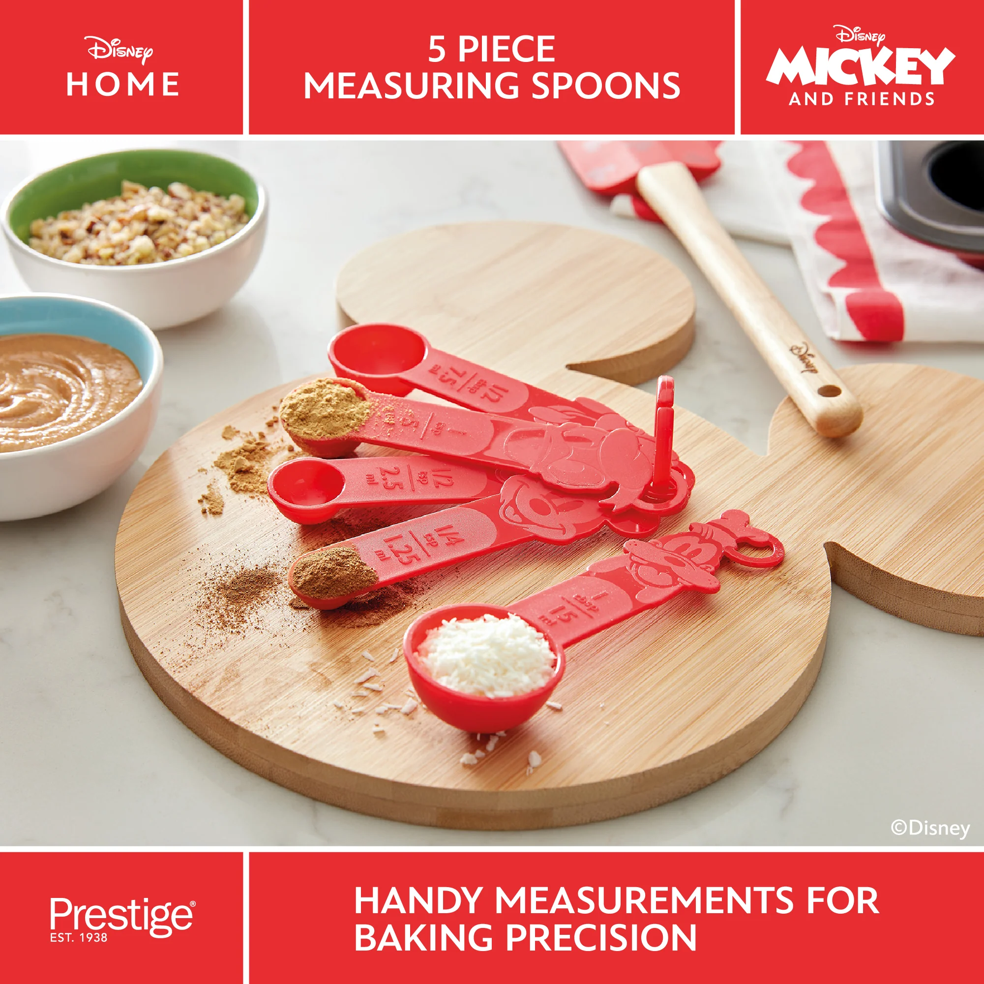 Disney Bake with Mickey: Nesting Measuring Spoon Set - 5 Piece - Image 3