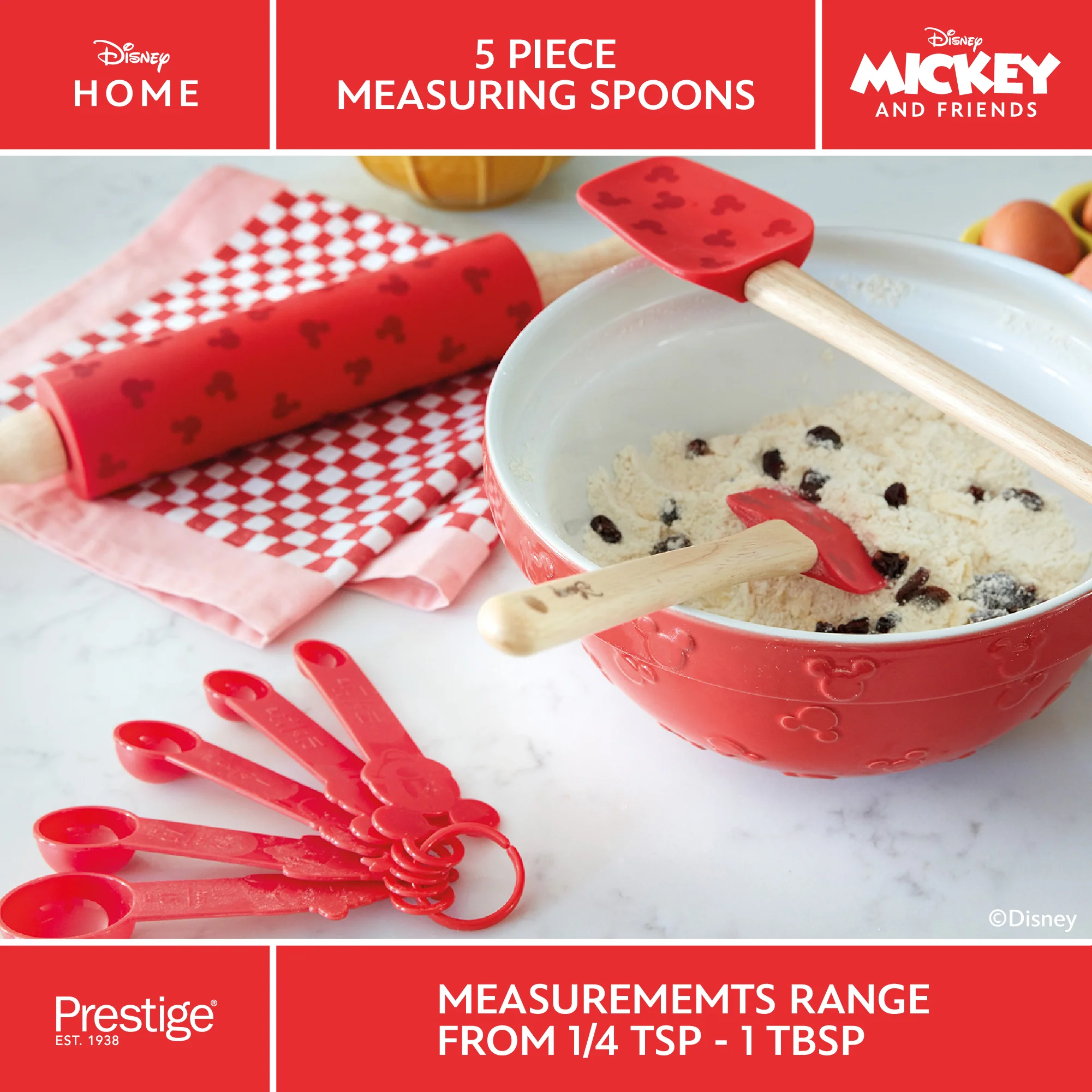 Disney Bake with Mickey: Nesting Measuring Spoon Set - 5 Piece - Image 5