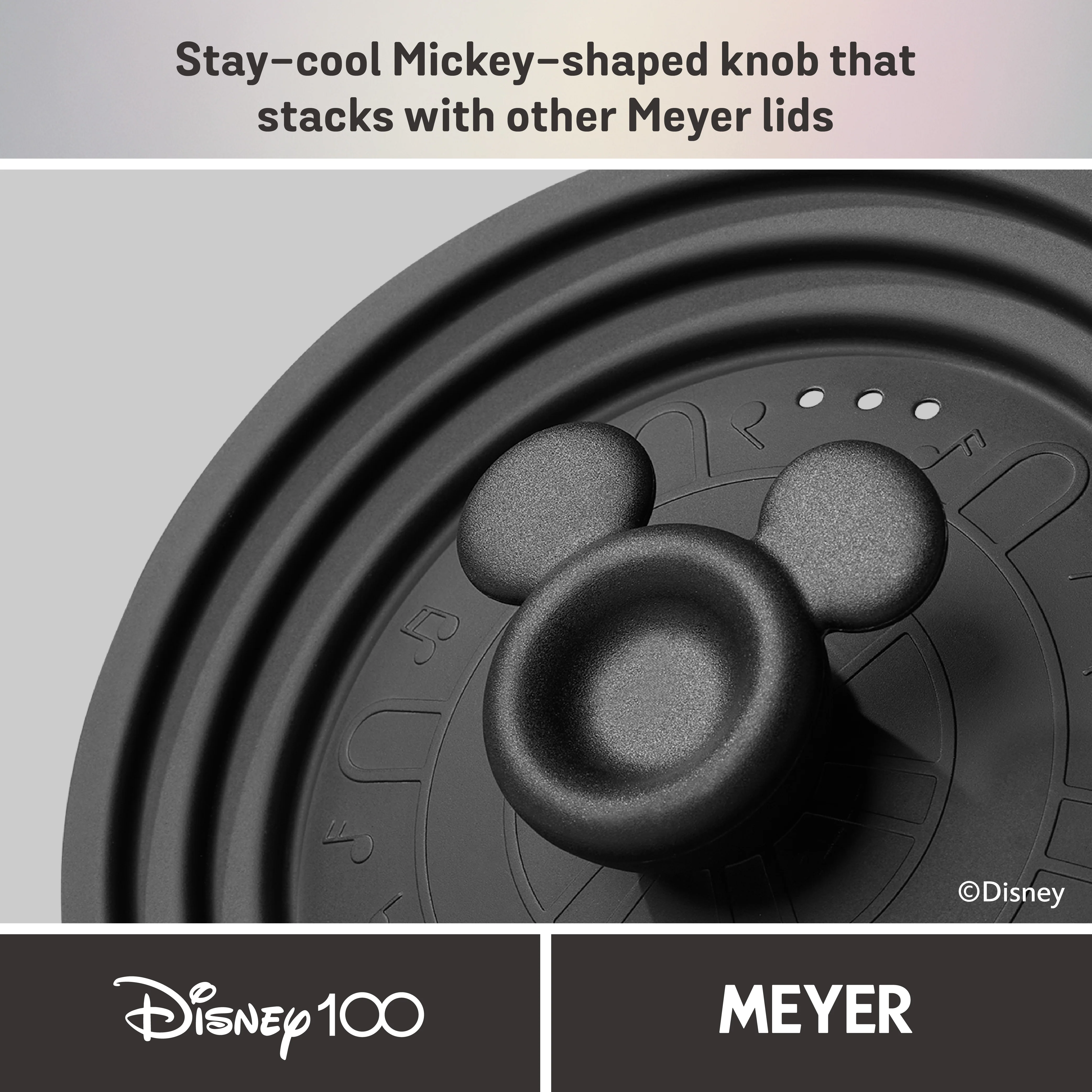 Disney 100 Anniversary Steamboat Willie Stackable Non-Stick Pan Set - 4 Pieces - Image 4