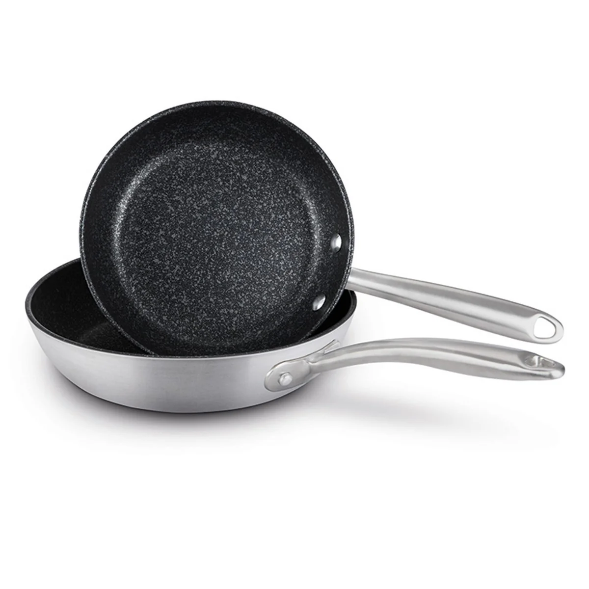 Scratch Guard: Stainless Steel Non-Stick Induction Frying Pans - Twin Pack - Image 8