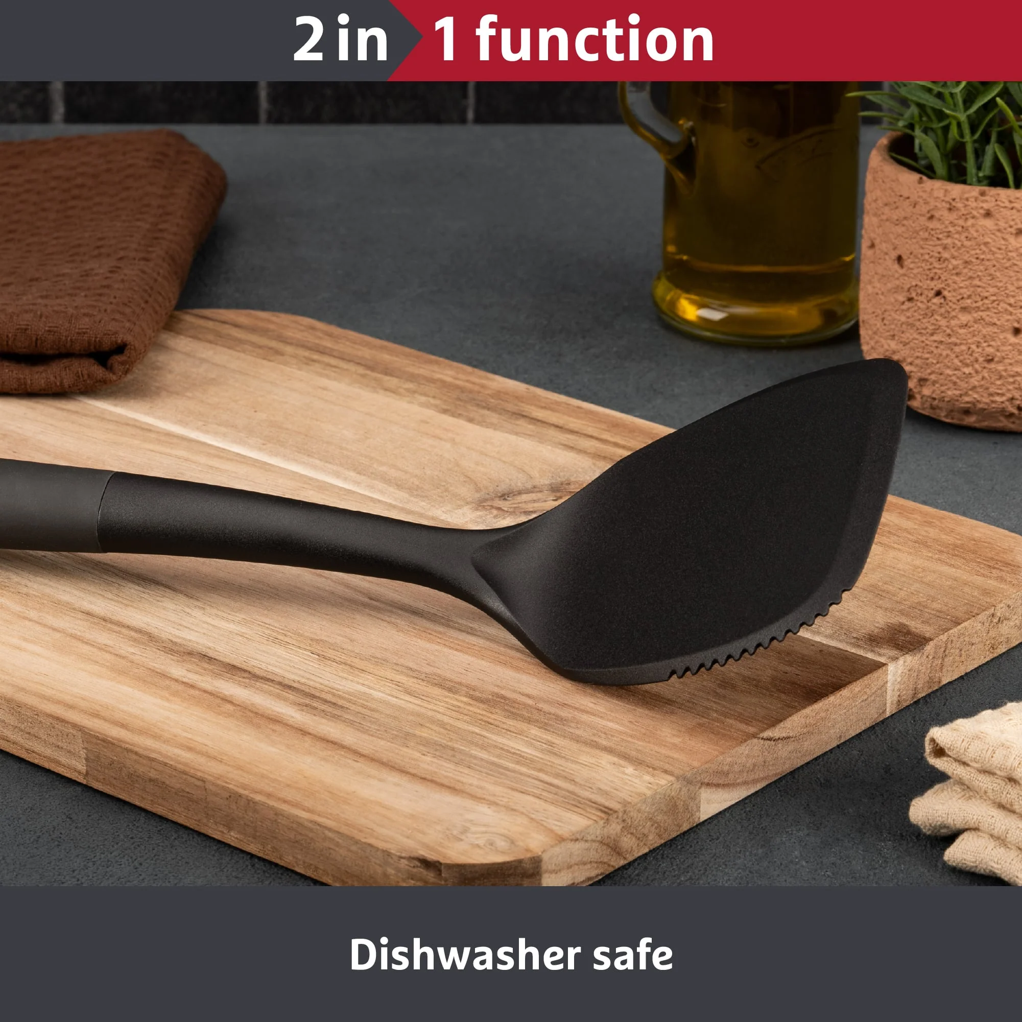 Prestige 2-in-1 Kitchen Tools - Solid Turner - Image 3