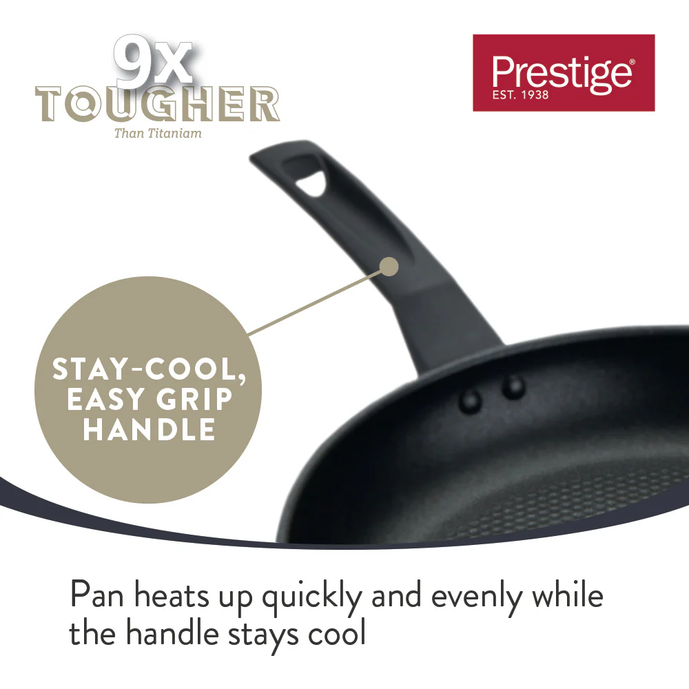 9 X Tougher: Non-Stick Egg Poacher Frying Pan & Lid - 20cm - Image 5