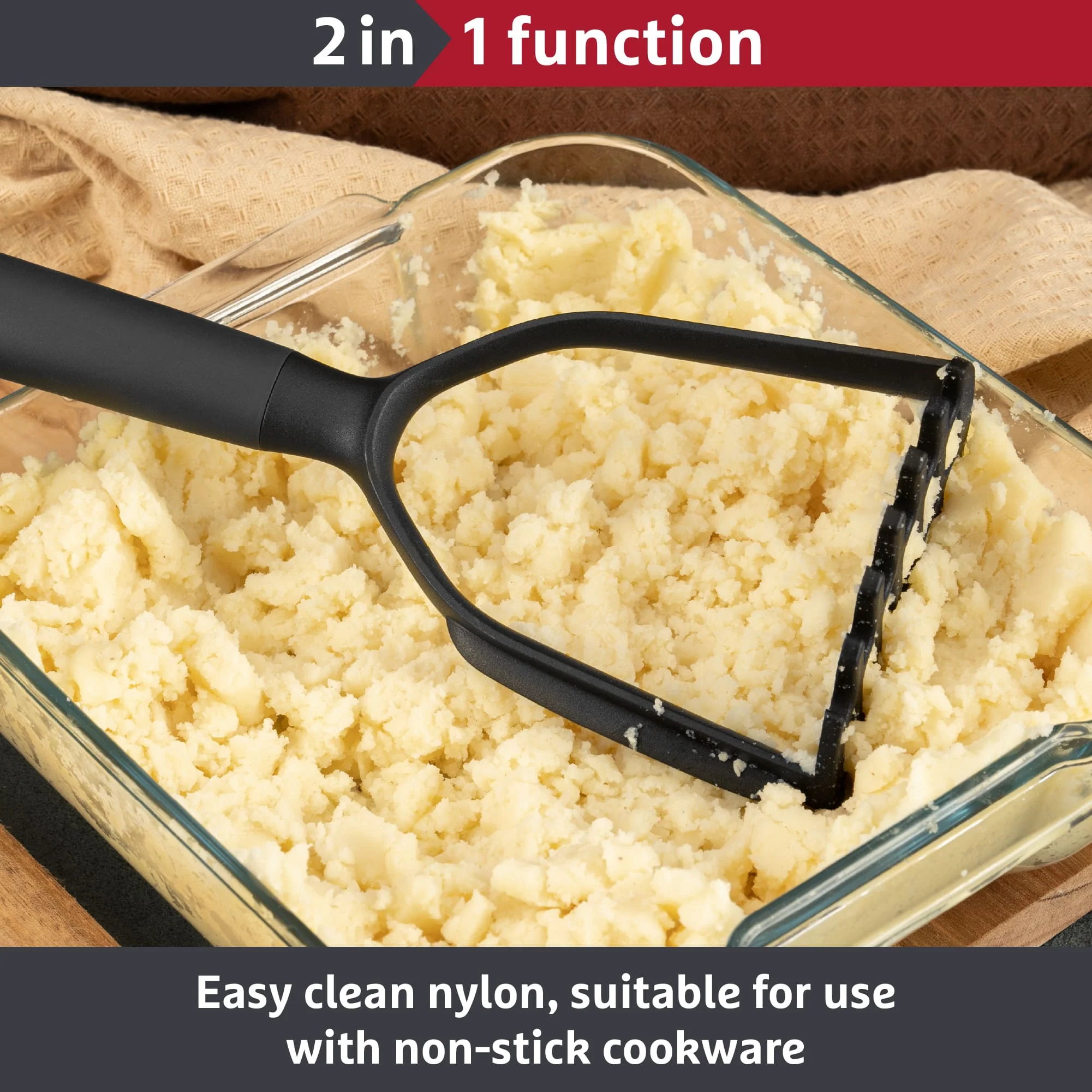 Prestige 2-in-1 Kitchen Tools - Potato Masher - Image 2